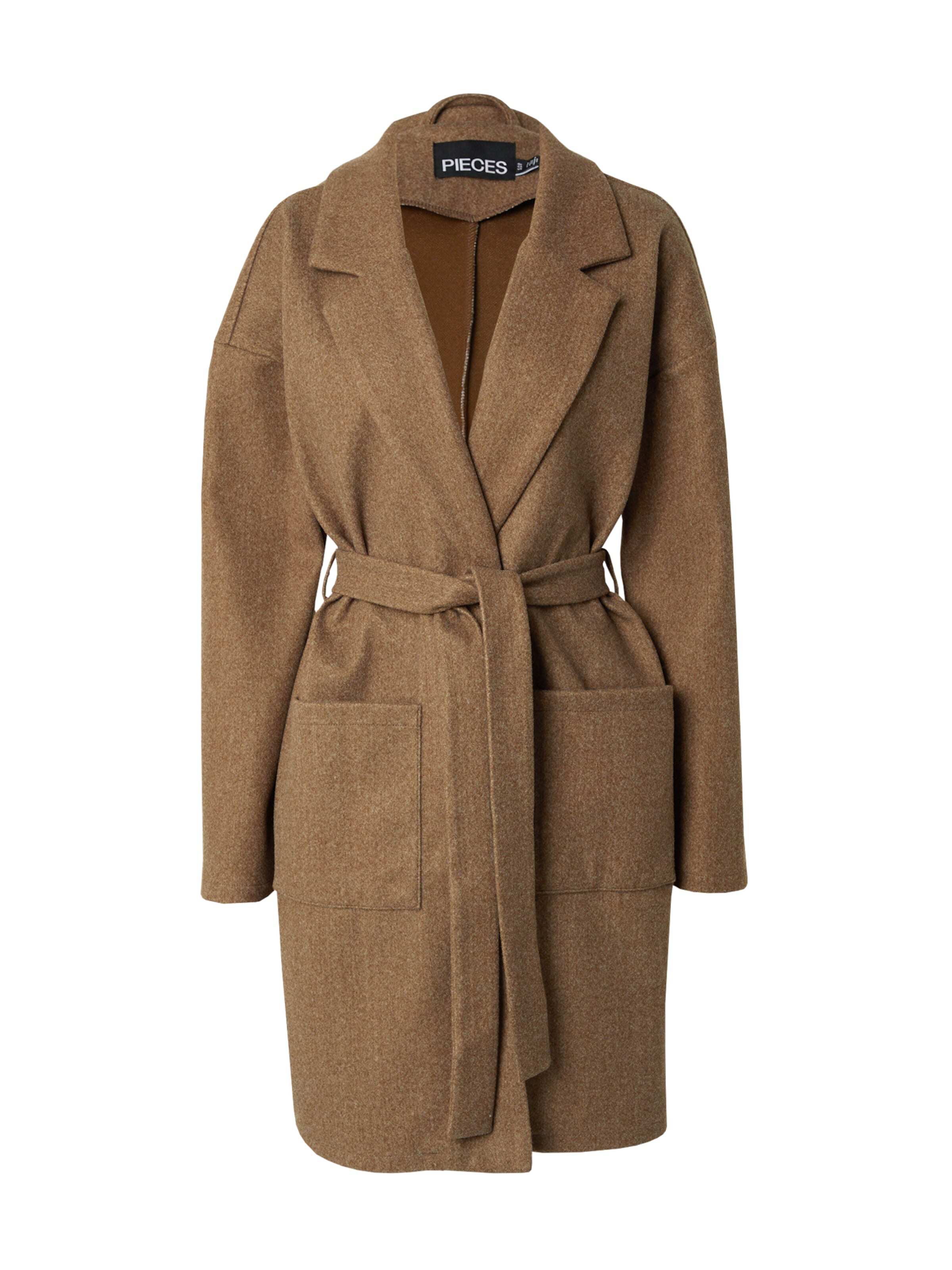 PIECES Prehoden plašč pikčasto rjava