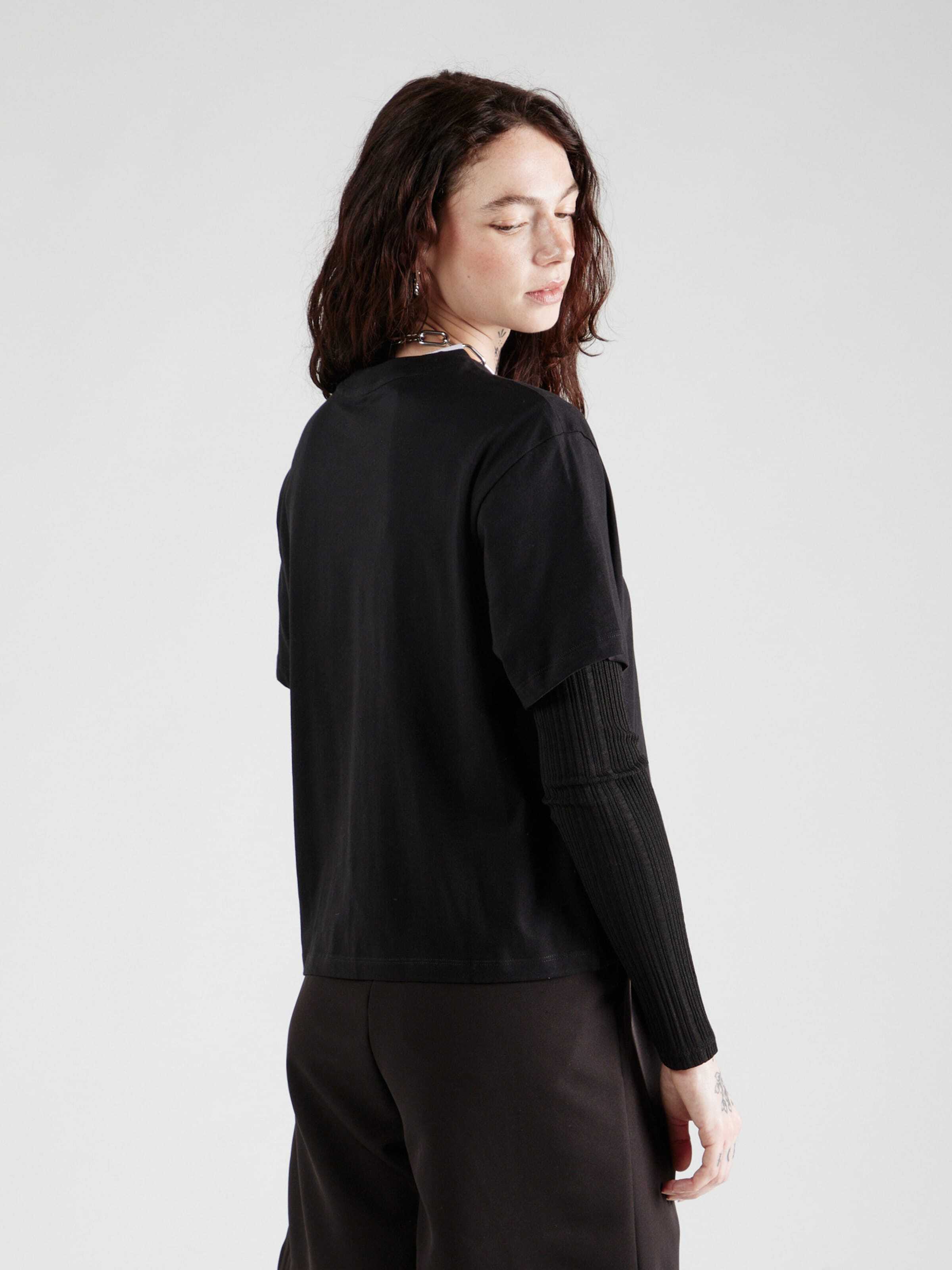 GUESS JEANS Majica 'ICONIC' rdeča / črna / bela