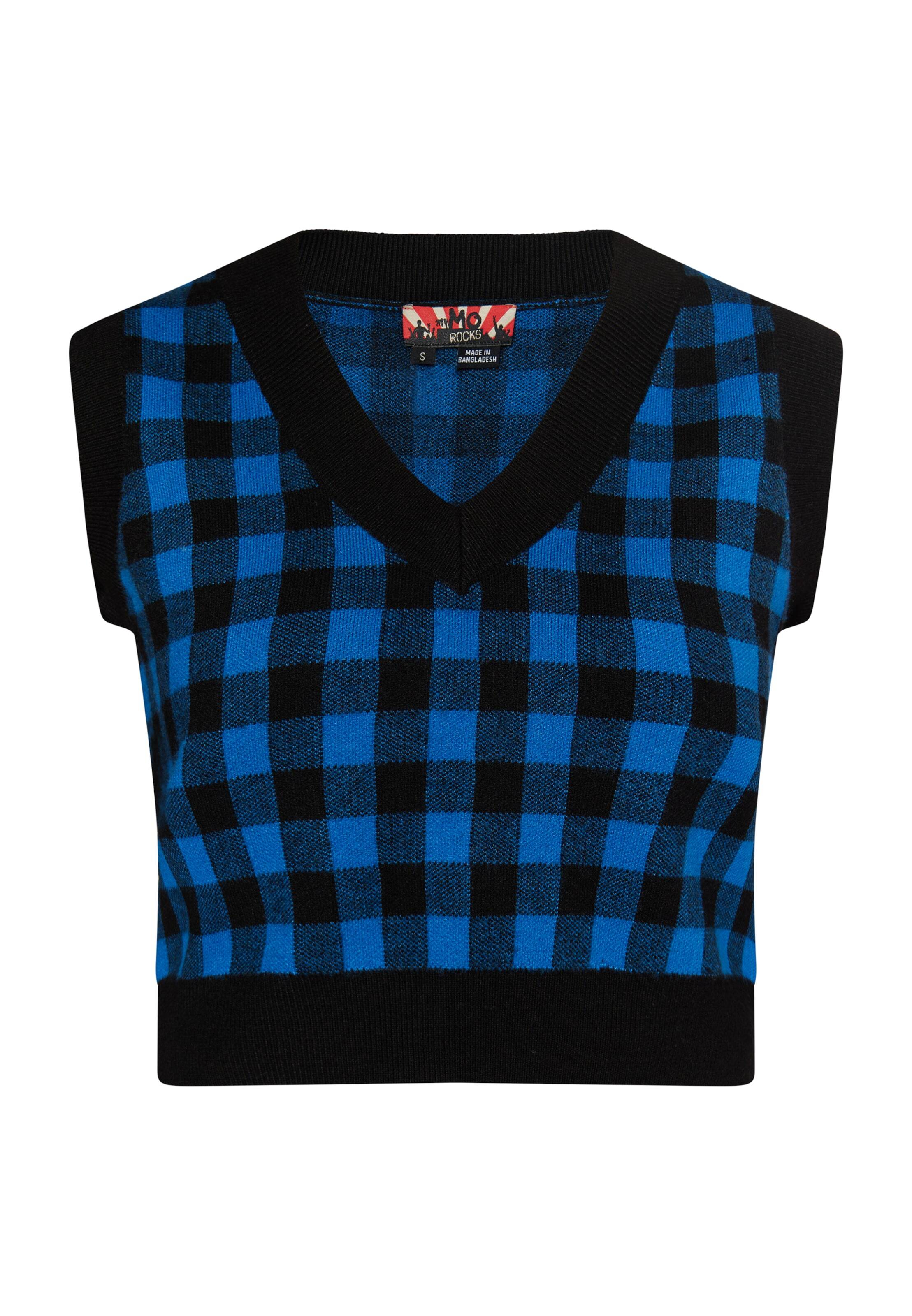 myMo ROCKS Pulover modra / črna