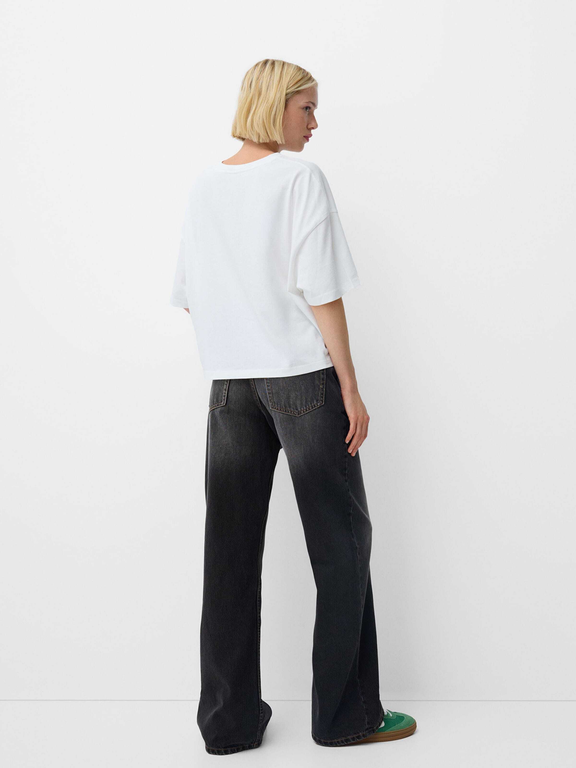 Bershka Kavbojke črn denim