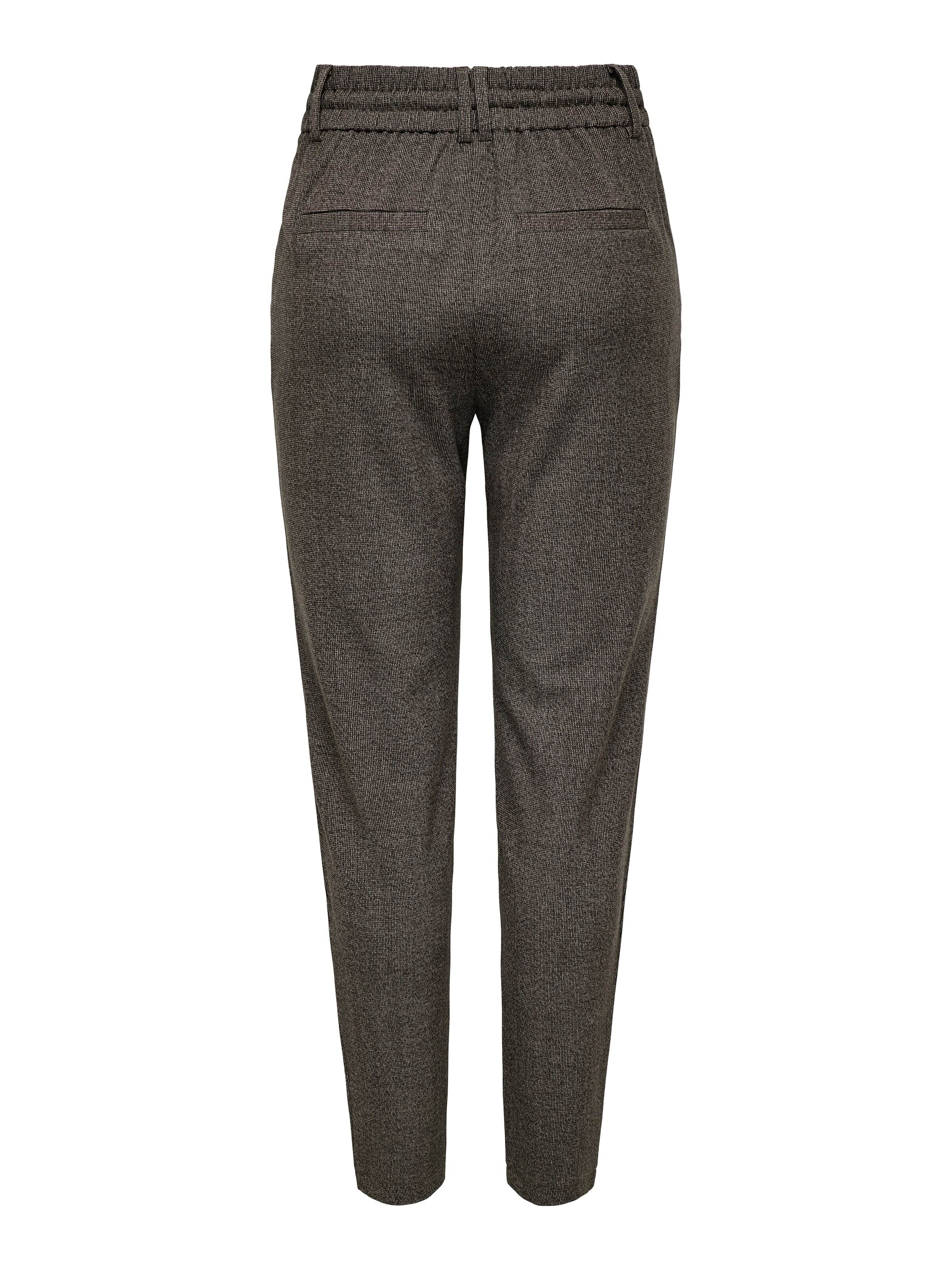 ONLY Hlače z naborki črna / naravno bela