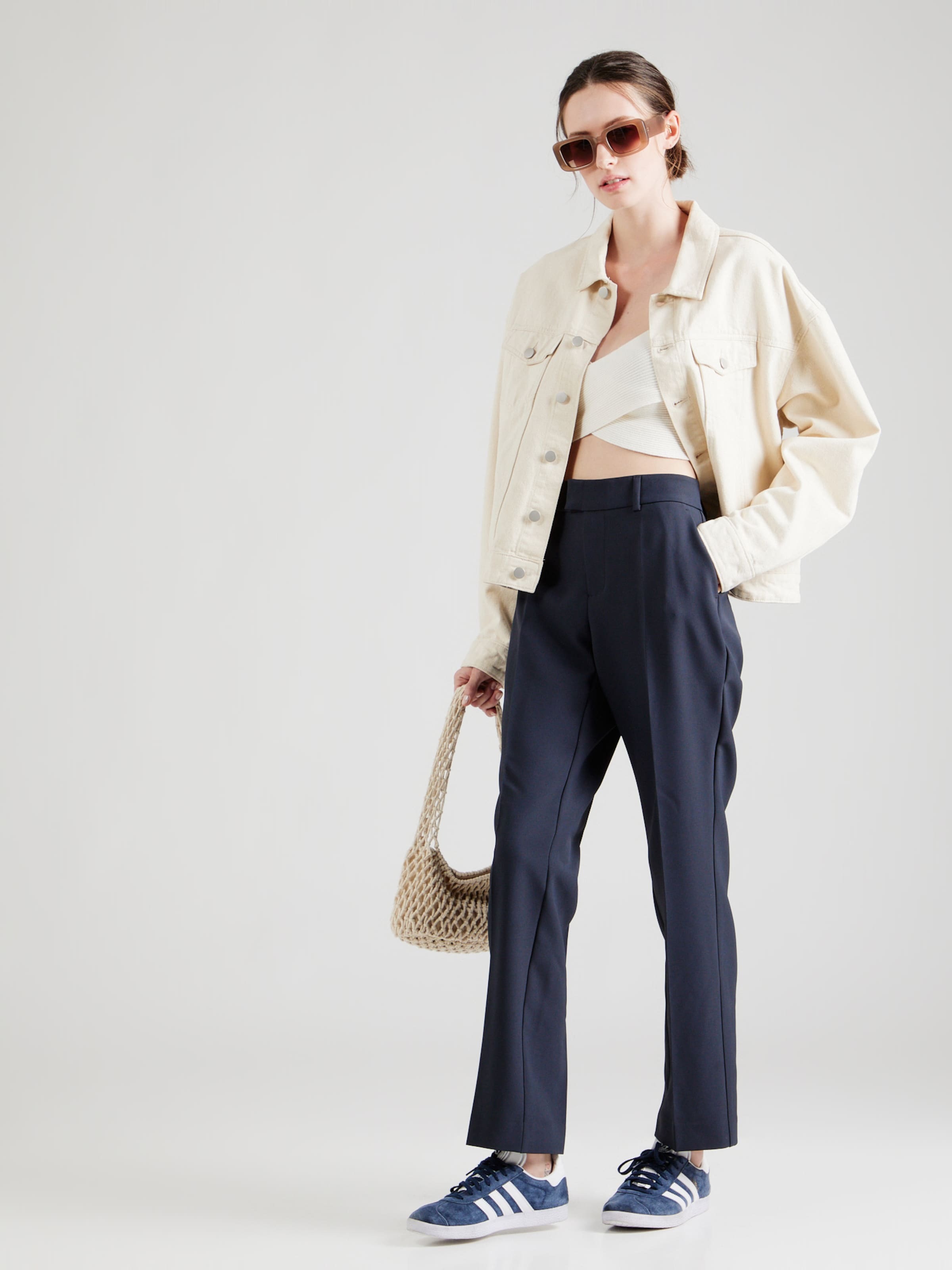 MOS MOSH Hlače na rob mornarska