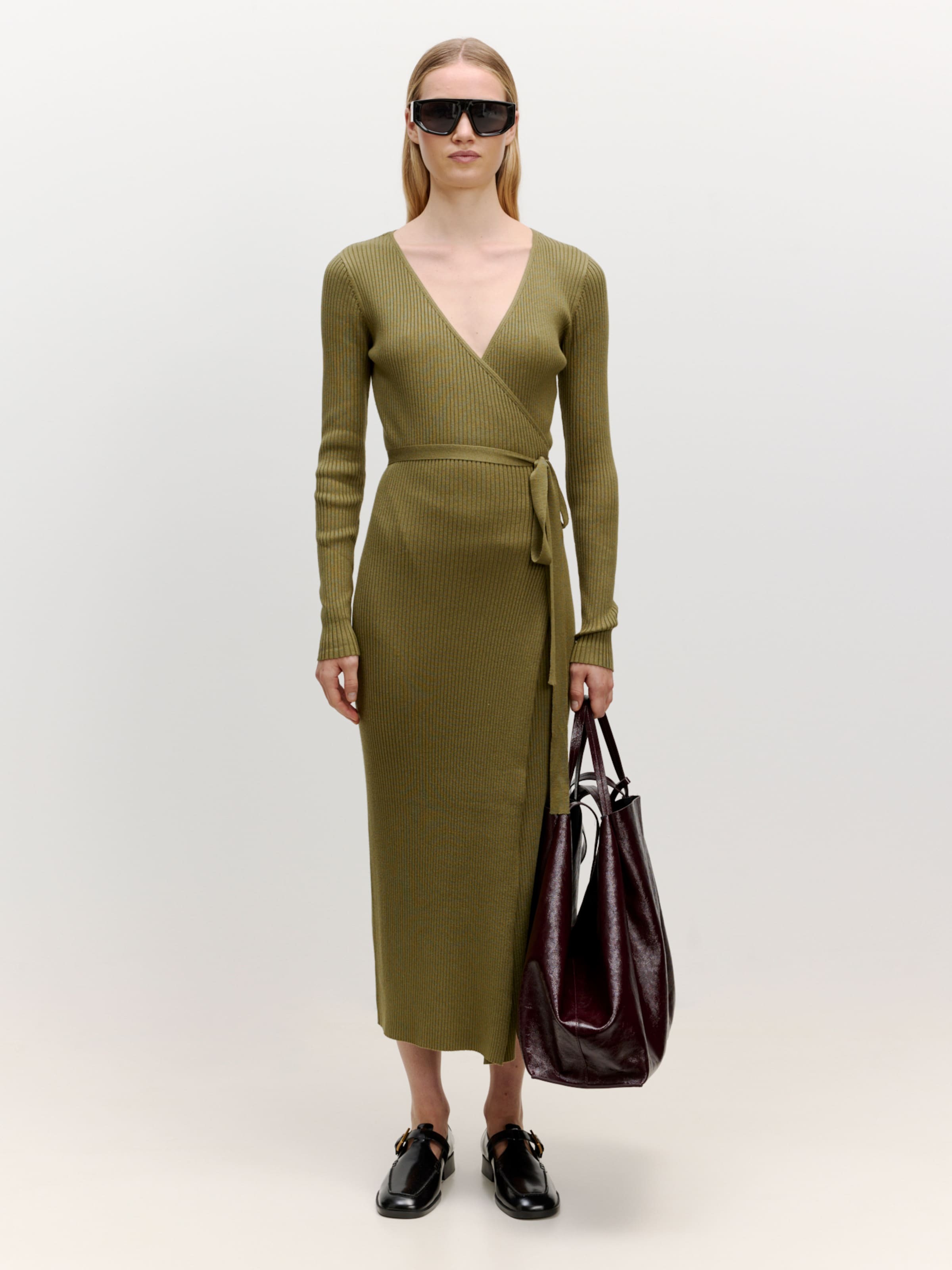 EDITED Pletena obleka 'Mailien' zelena