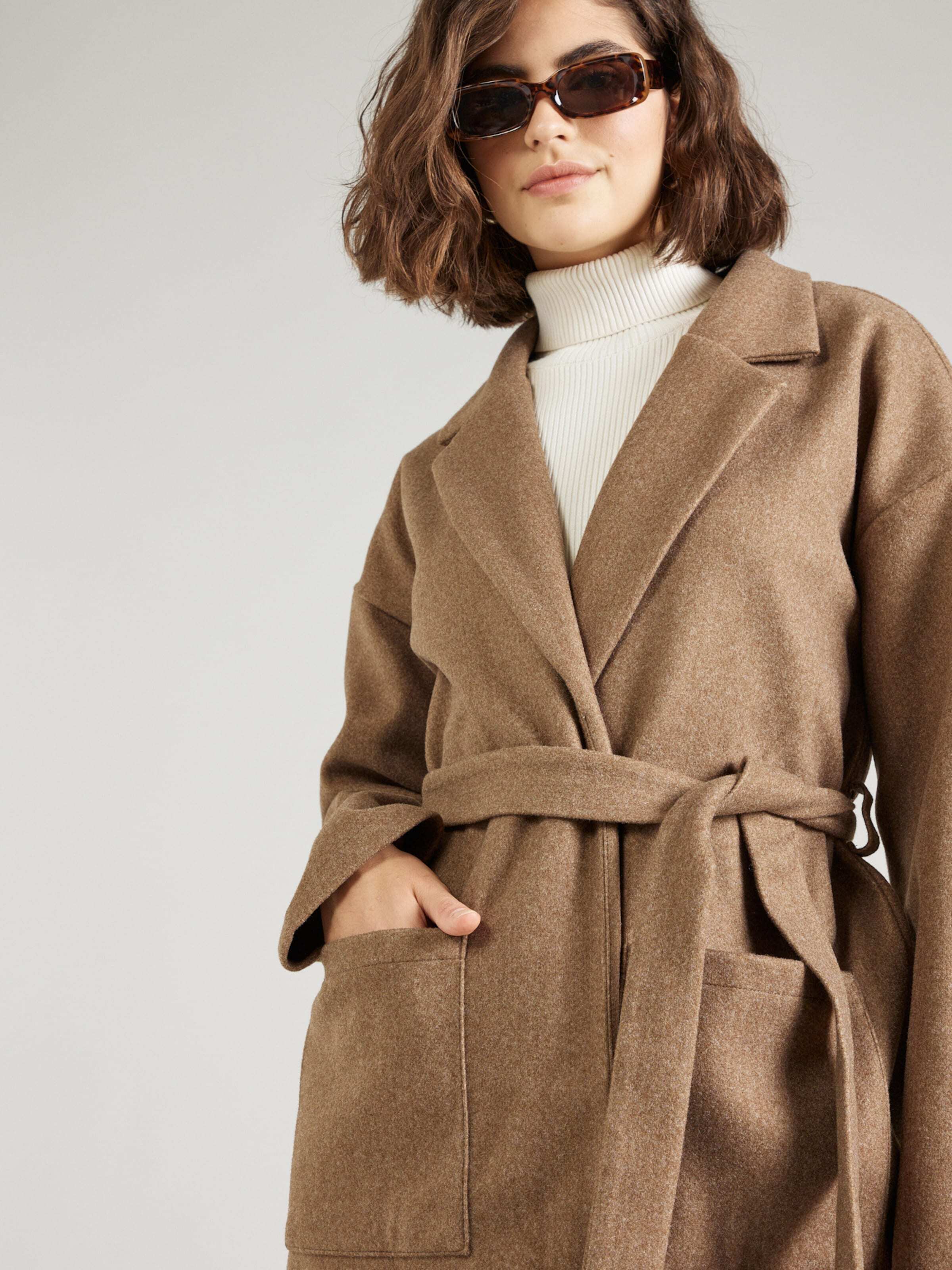 PIECES Prehoden plašč pikčasto rjava