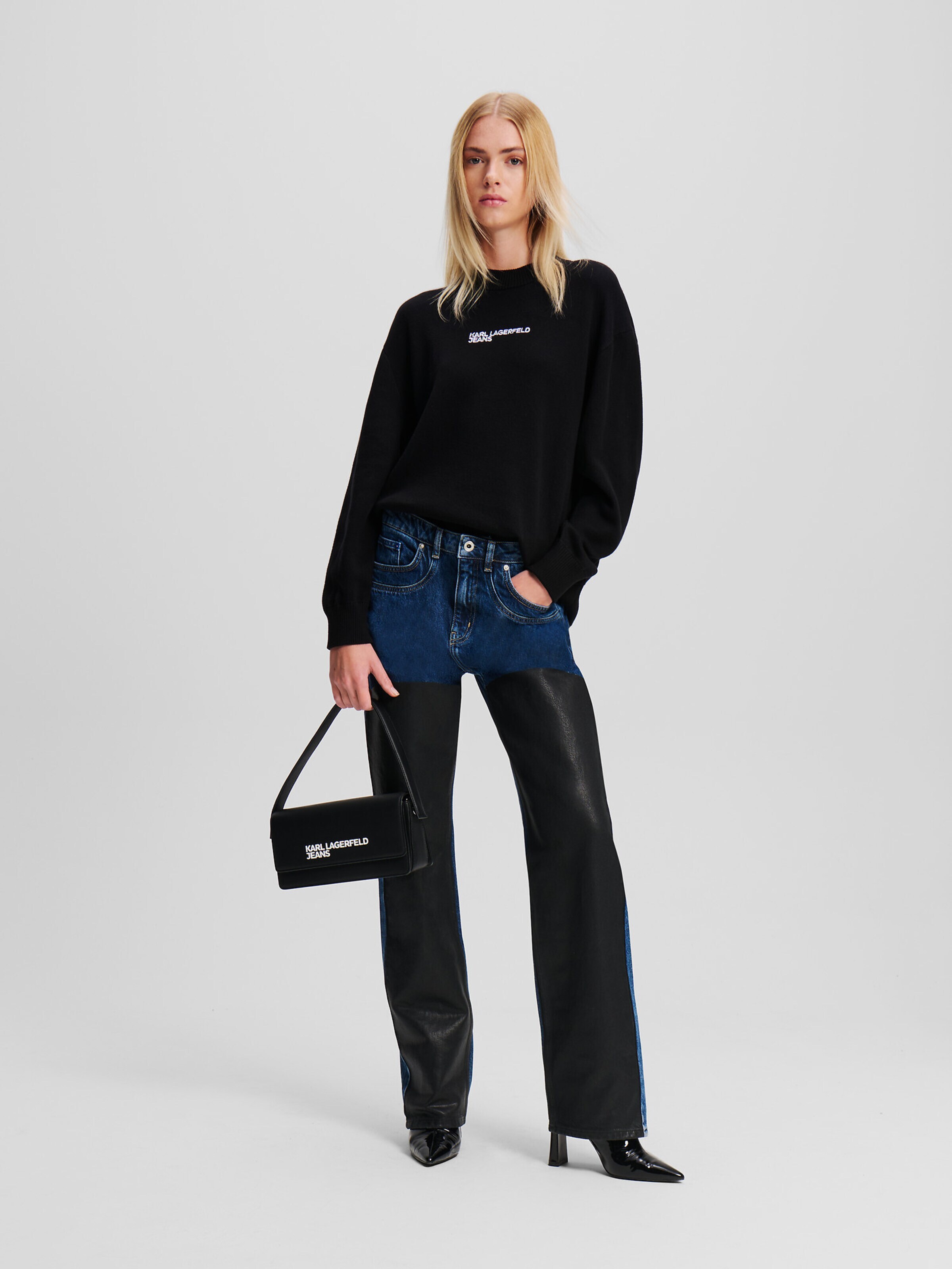 KARL LAGERFELD JEANS Kavbojke modra / črna