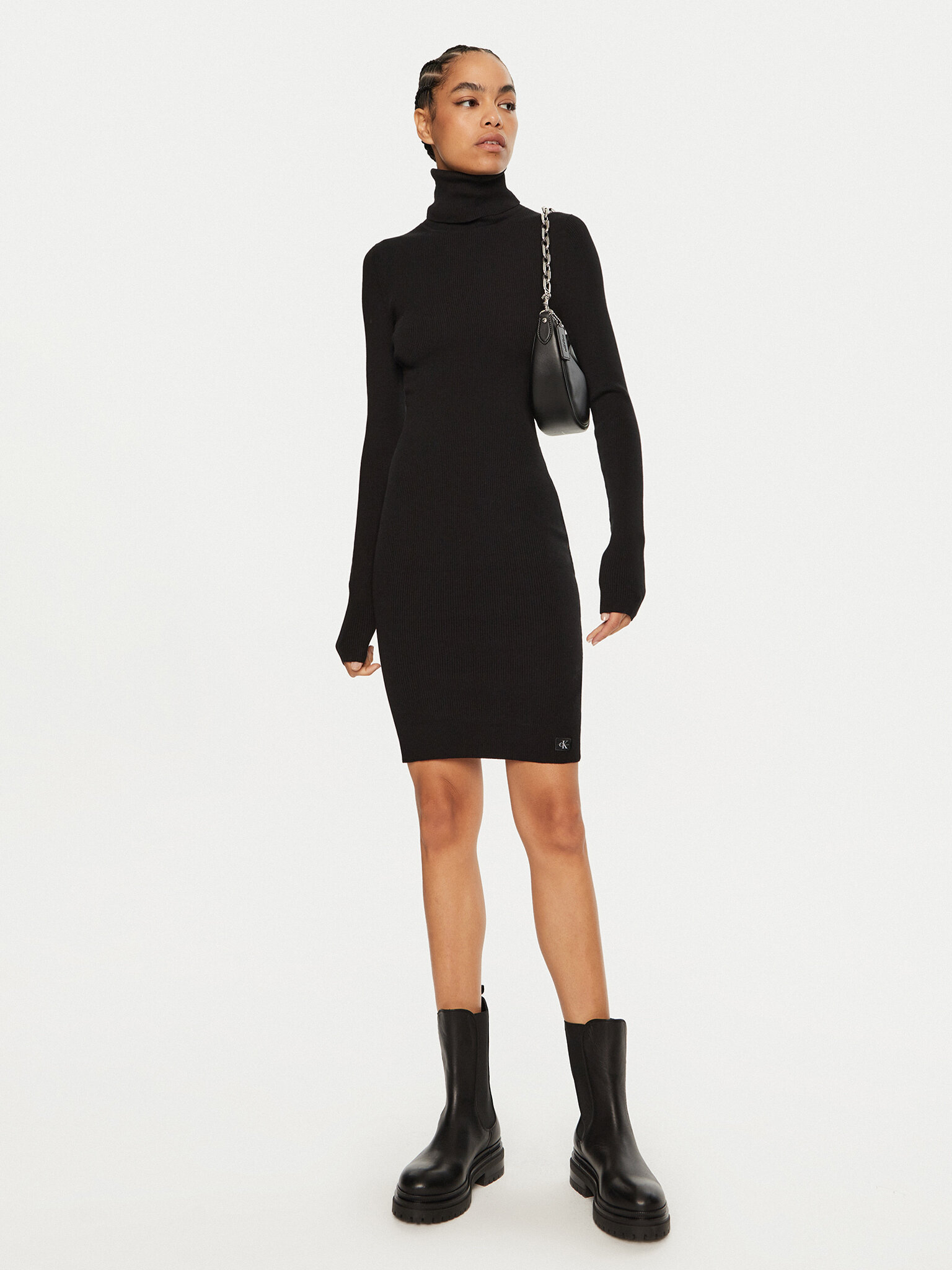 Pletena obleka Calvin Klein Jeans