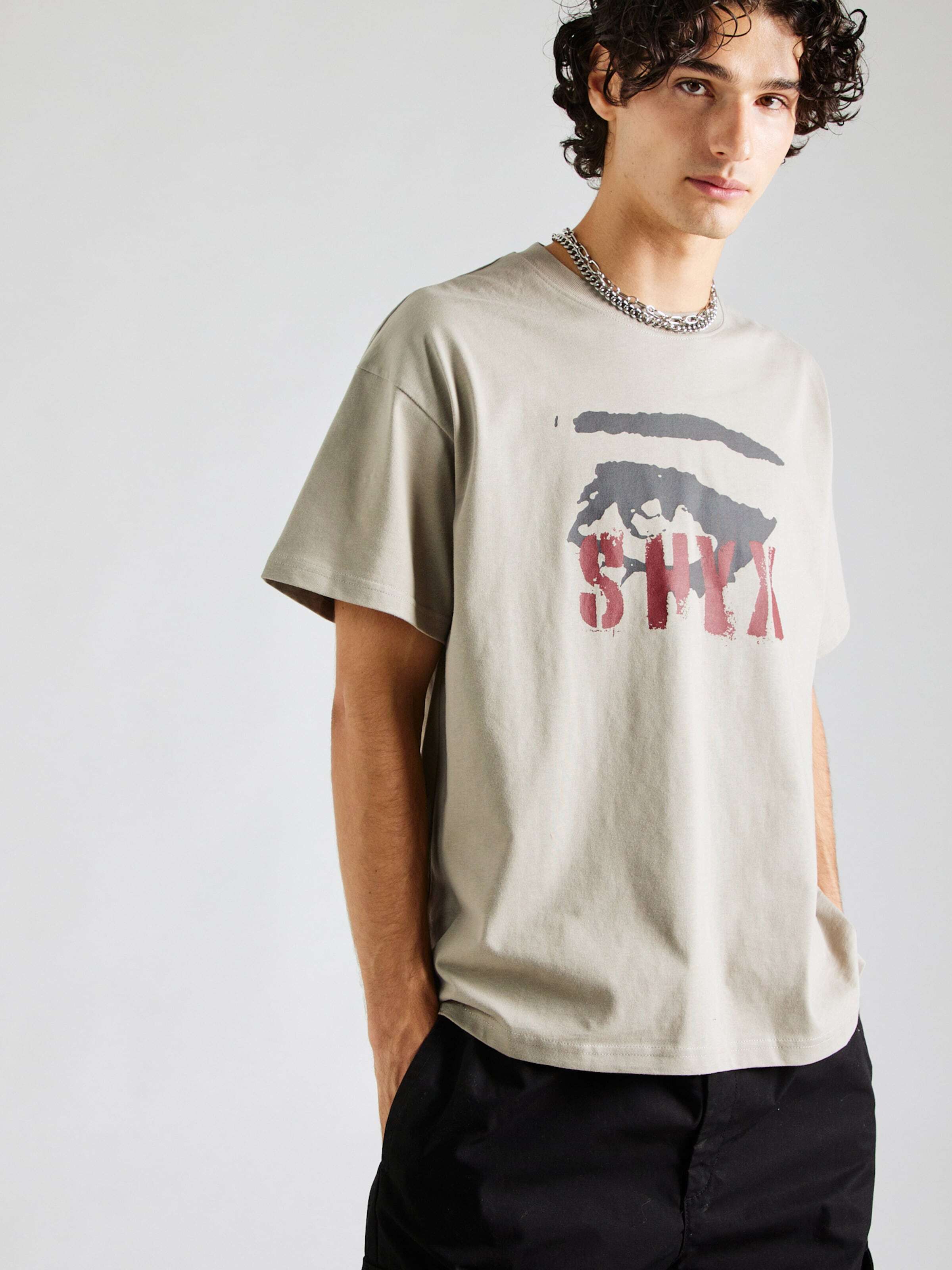 SHYX Majica temno siva / antracit / merlot