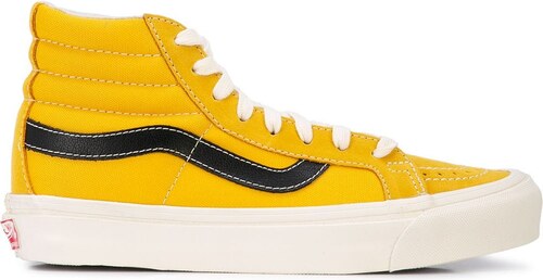 mustard color high top vans