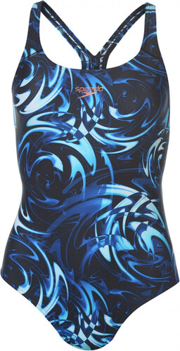 speedo marl racer swimsuit ladies