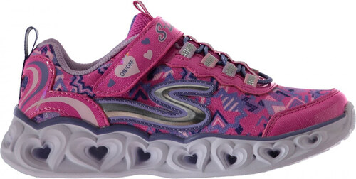 skechers heart girls light up trainers