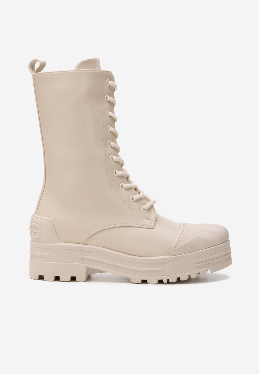 Zapatos Gležnjarji z vezalkami Serrato bež