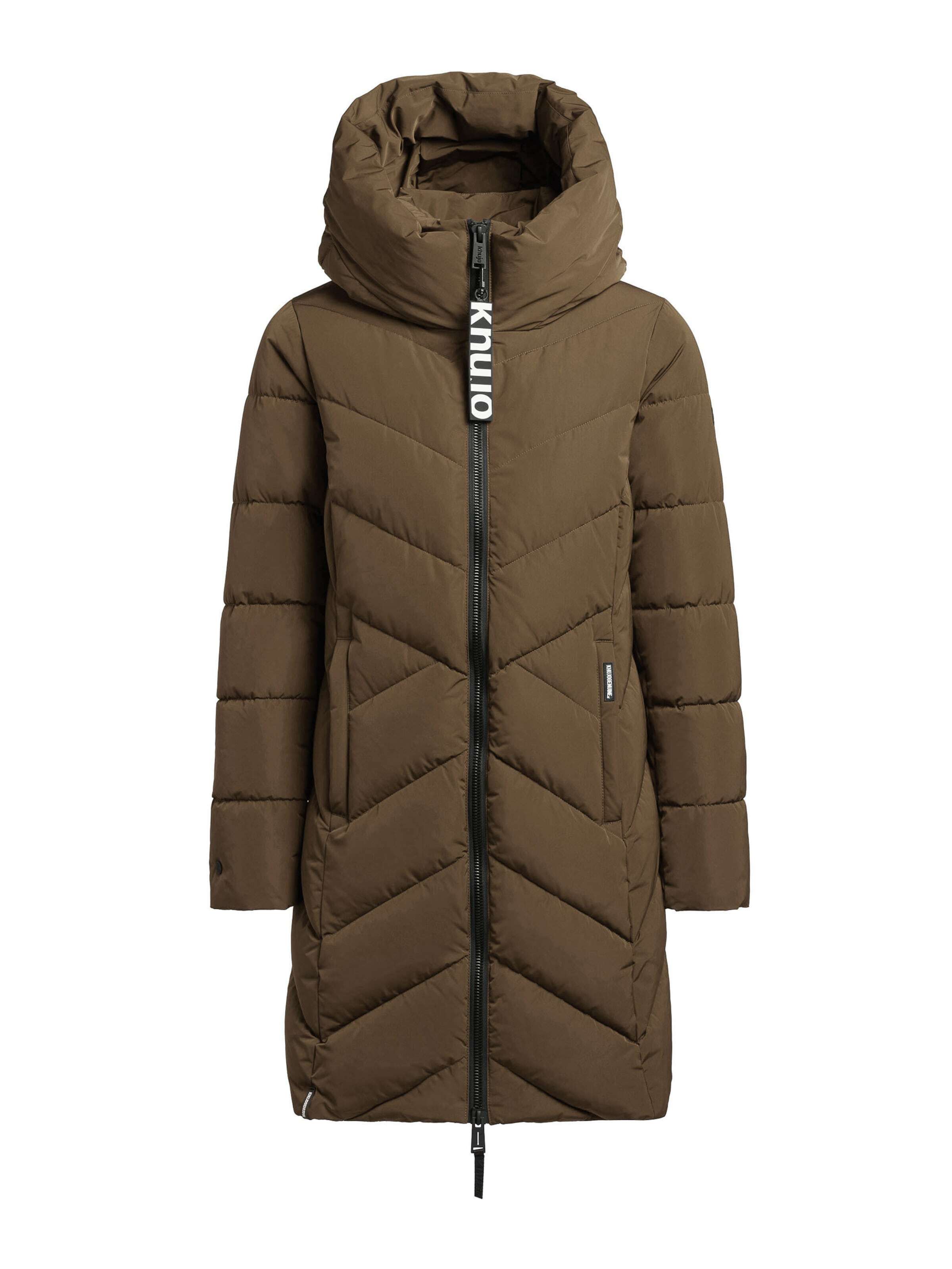 khujo Zimski plašč 'Darka' sepija / črna / bela