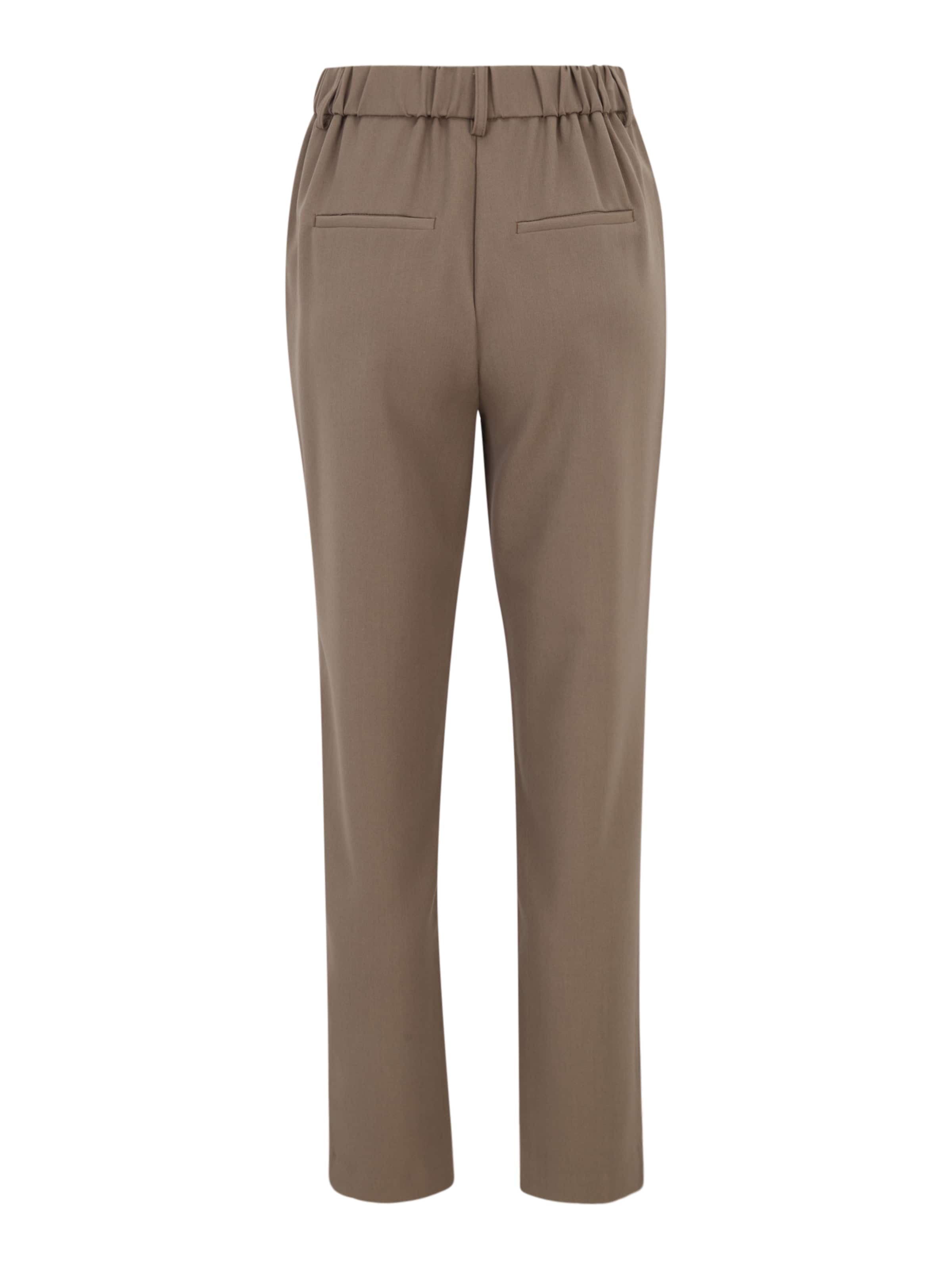 PIECES Hlače z naborki 'PCKamil' mokka