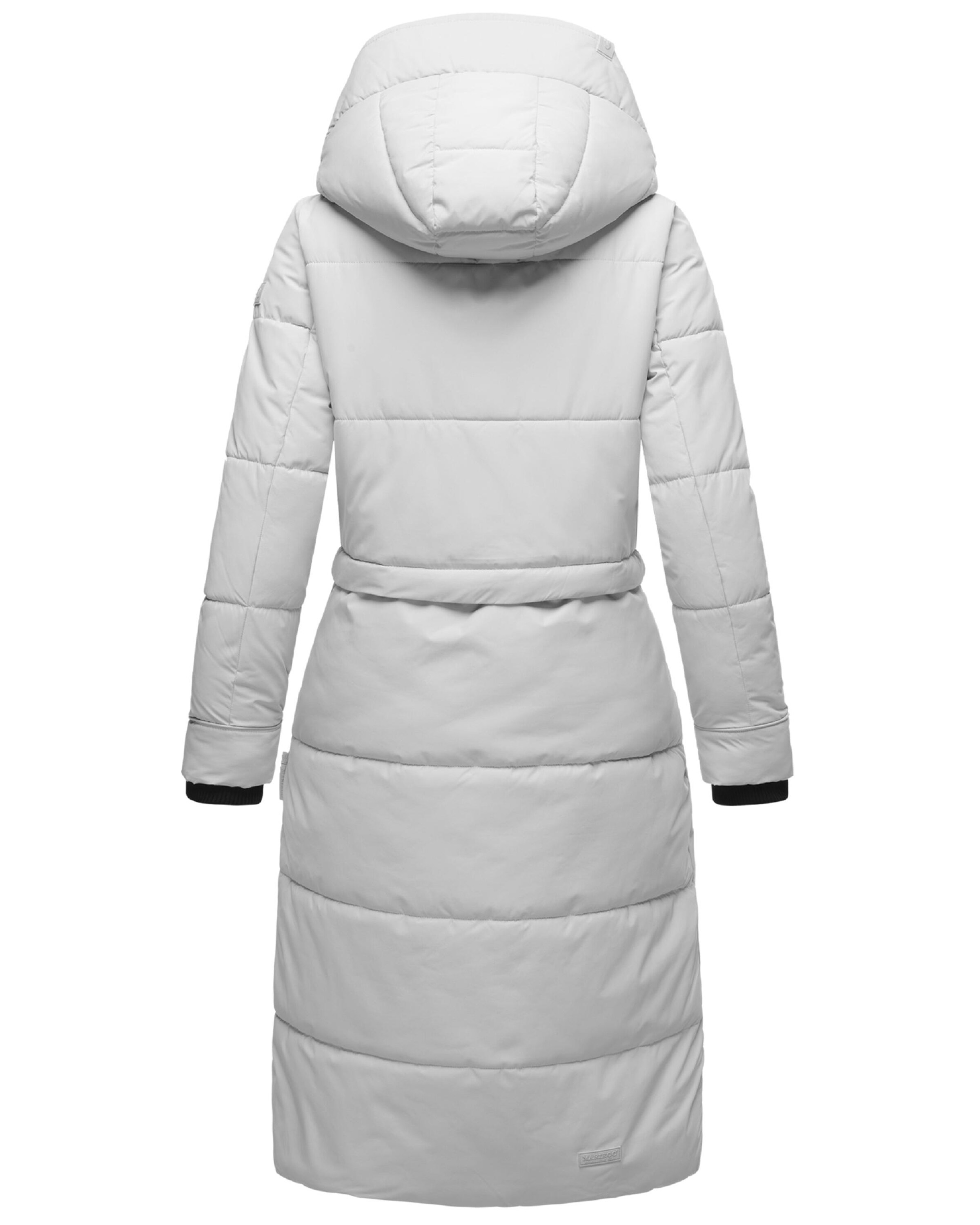 MARIKOO Zimski plašč 'Ayumii' svetlo siva / črna