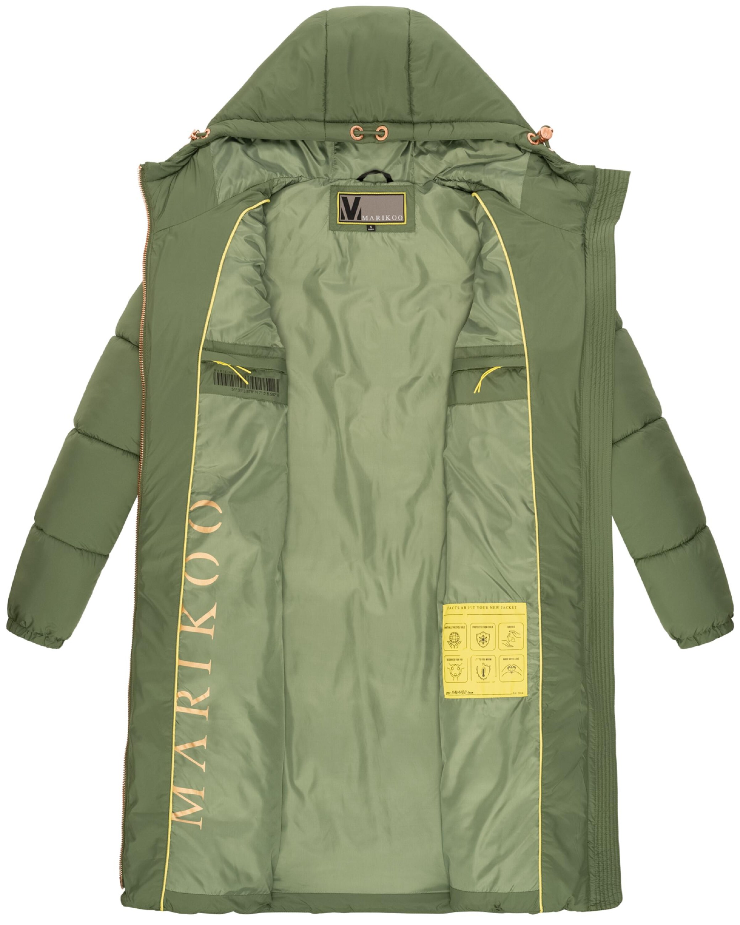 MARIKOO Zimski plašč kivi