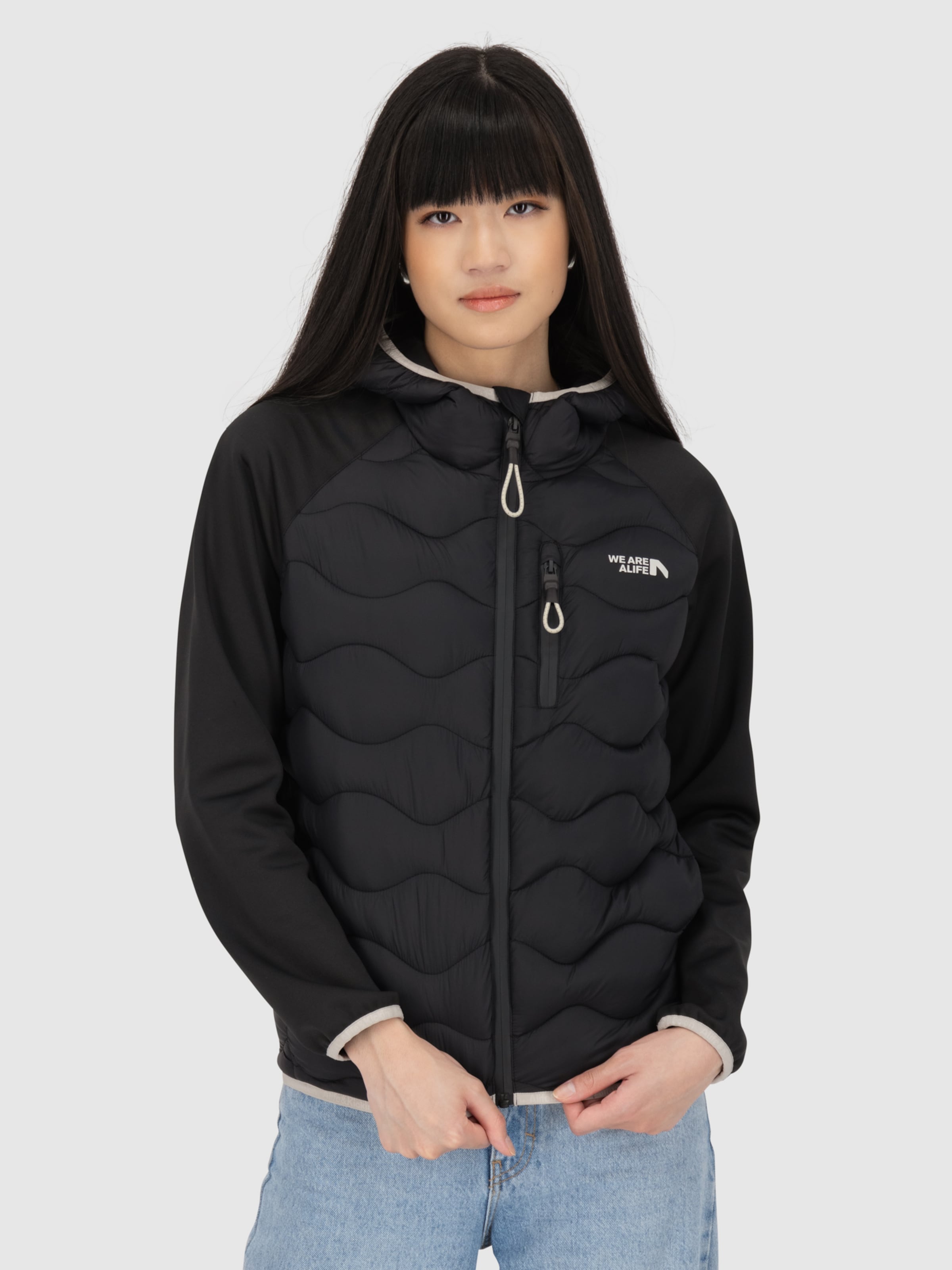 alife & kickin Prehodna jakna 'ArwenAK' črna / off-bela