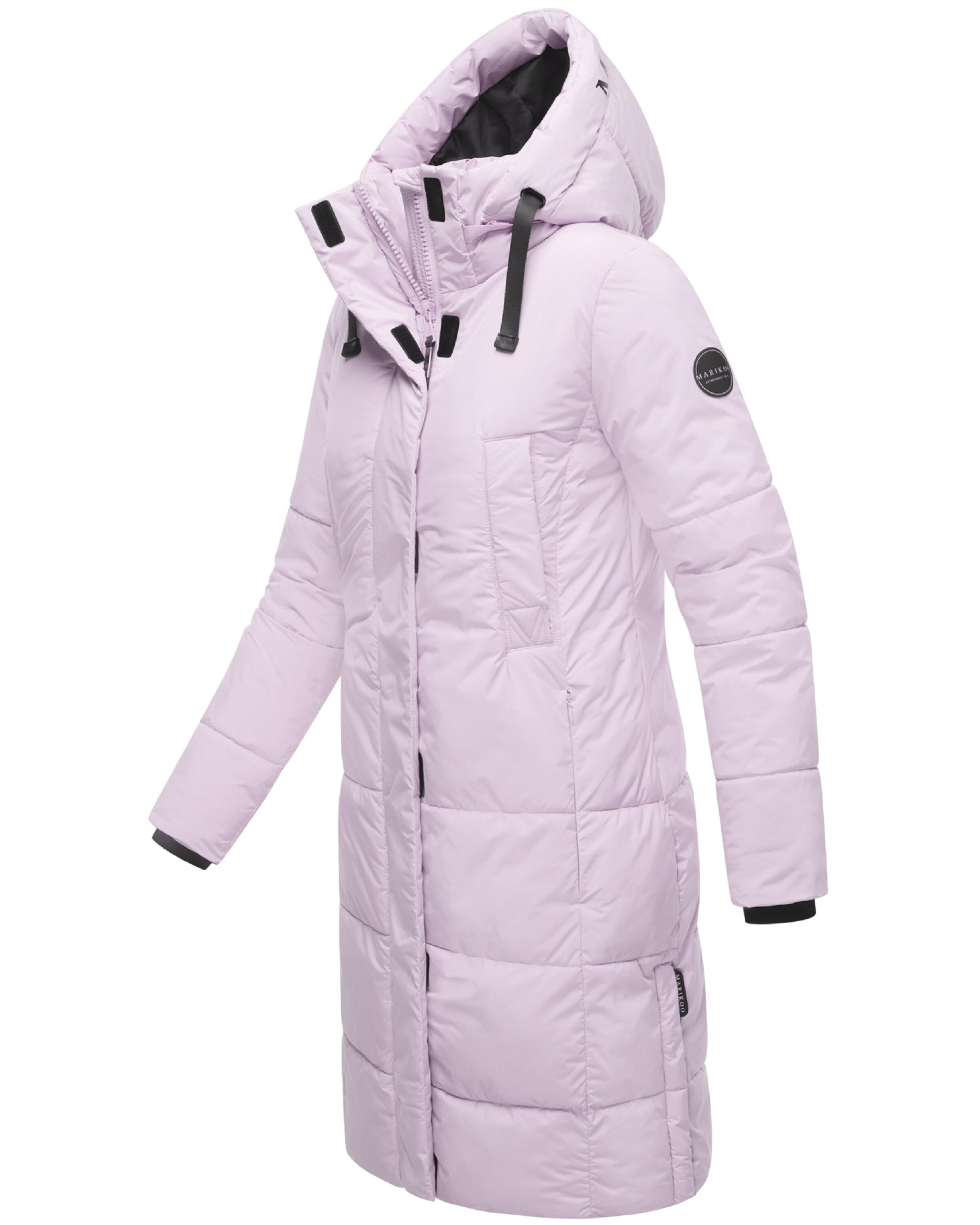 MARIKOO Zimski plašč roza / črna
