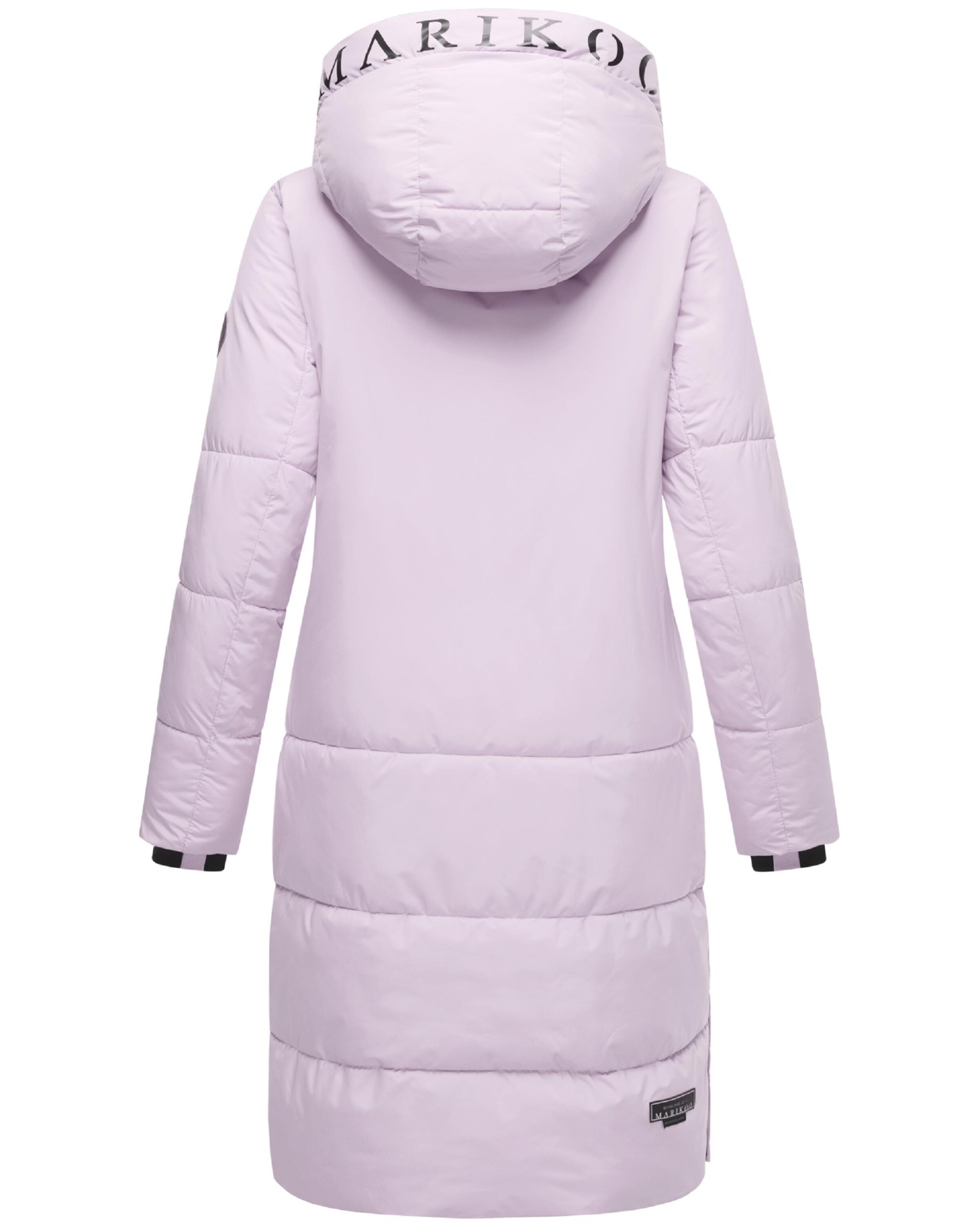MARIKOO Zimski plašč roza / črna