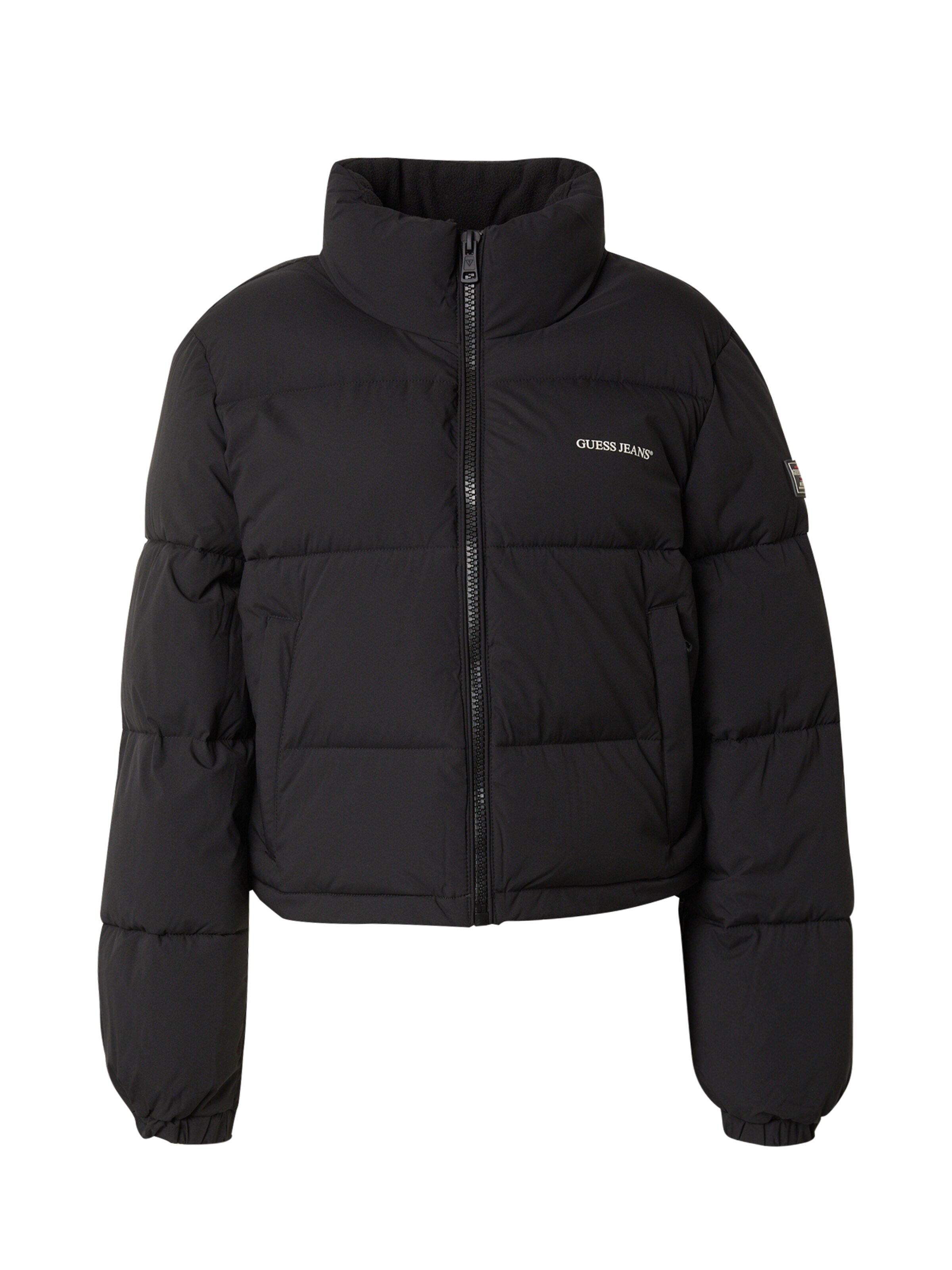 GUESS JEANS Zimska jakna črna / bela