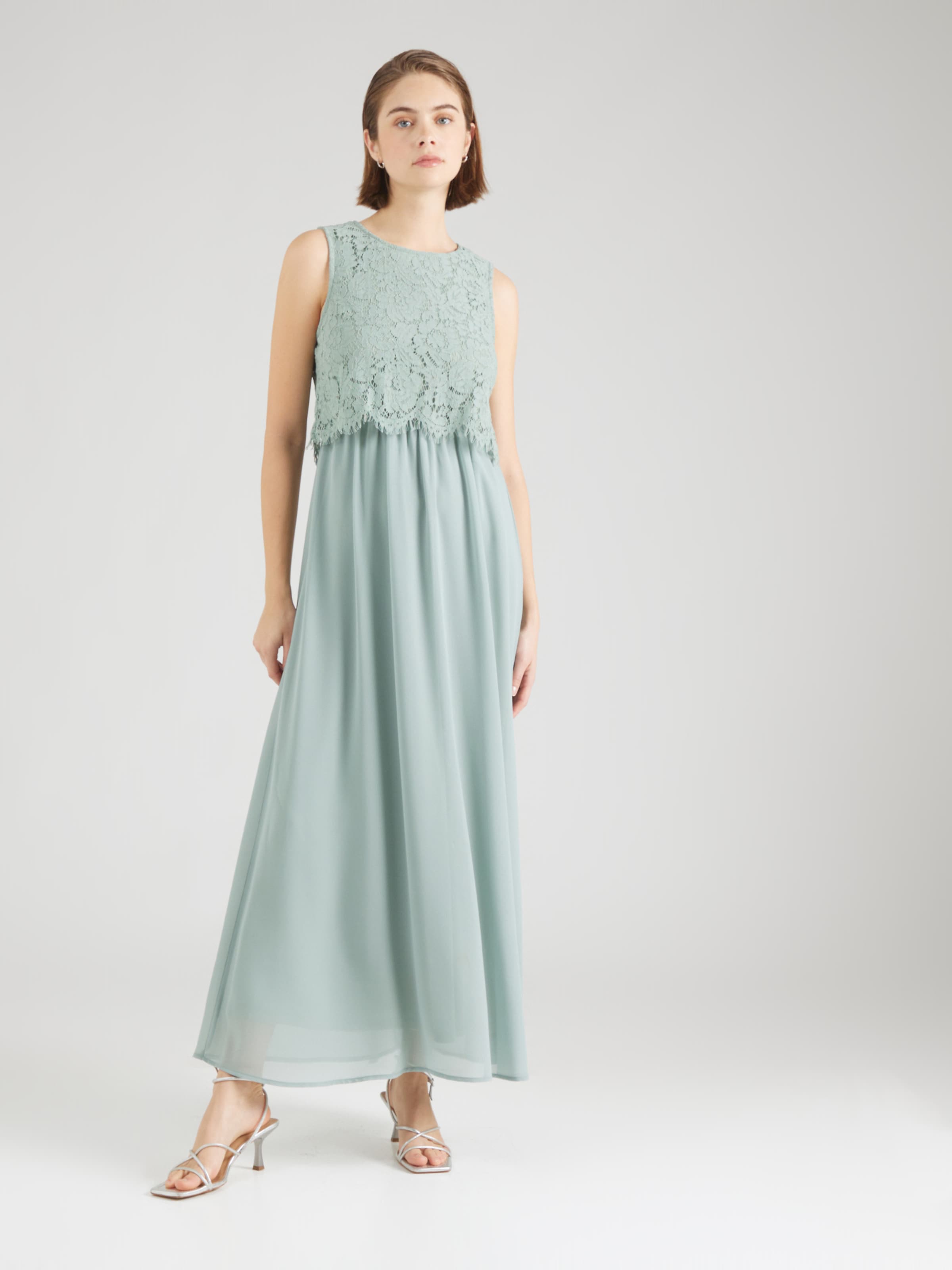 VILA Večerna obleka 'VIMilina' pastelno zelena