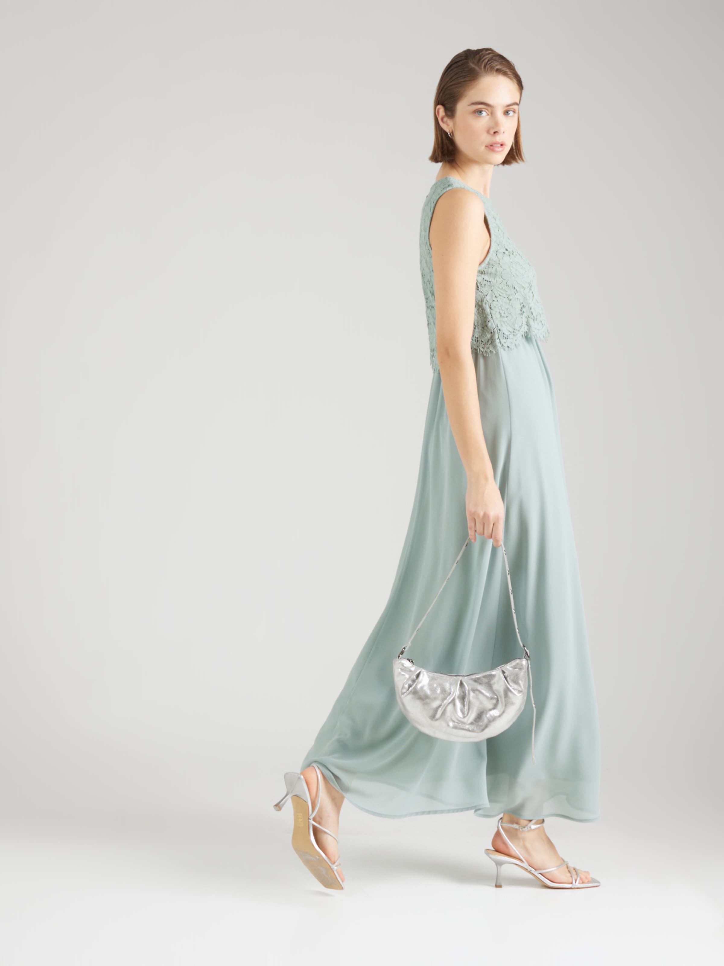 VILA Večerna obleka 'VIMilina' pastelno zelena