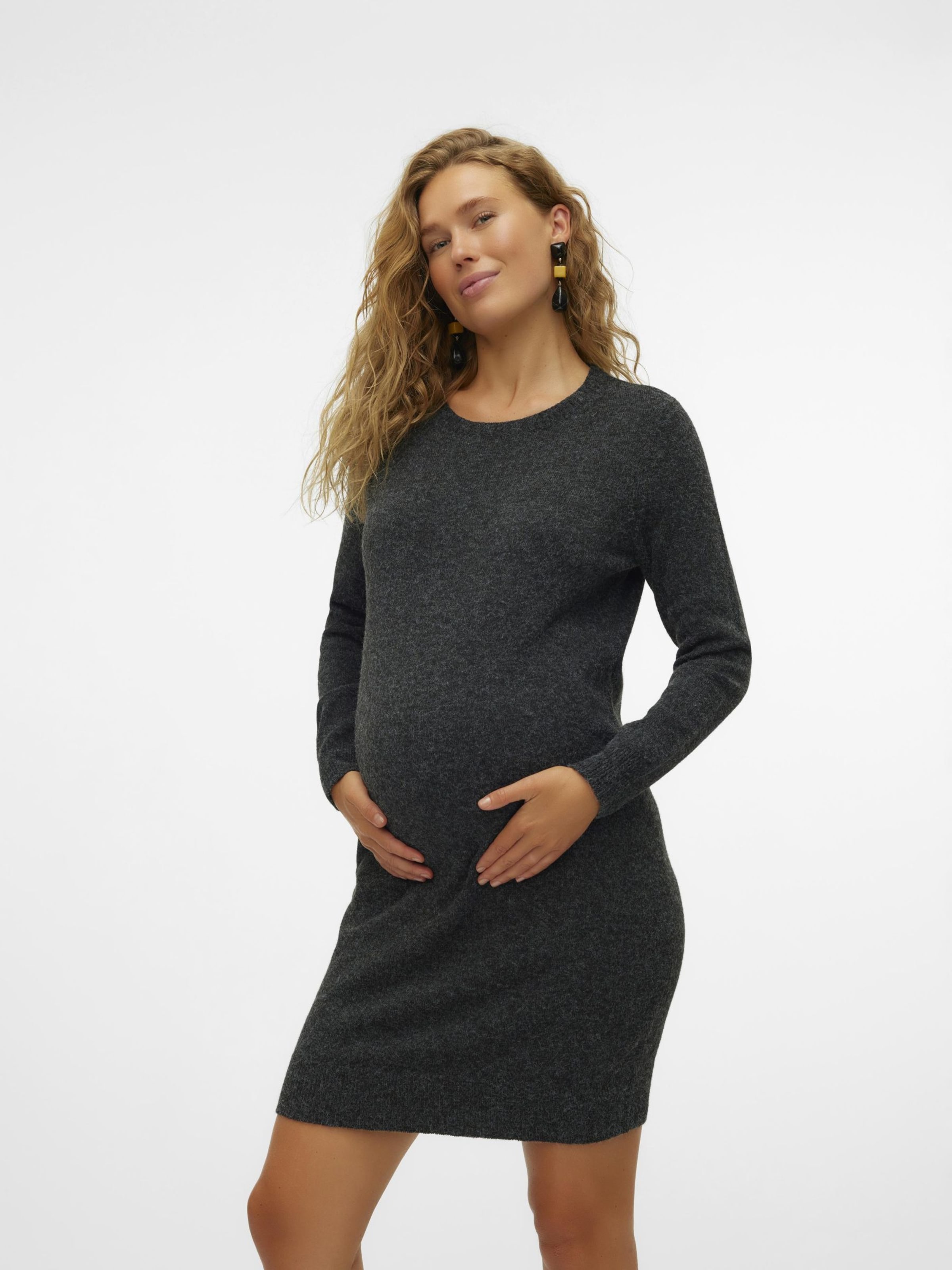Vero Moda Maternity Pletena obleka 'VMMDoffy' črna