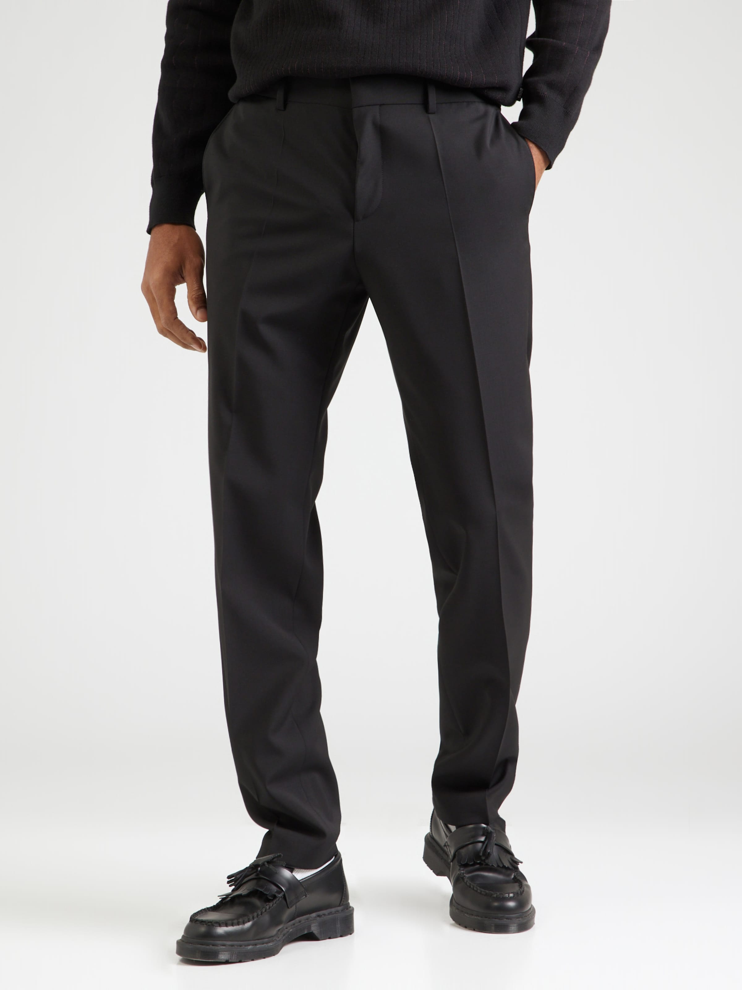 BOSS Hlače na rob 'Genius' črna