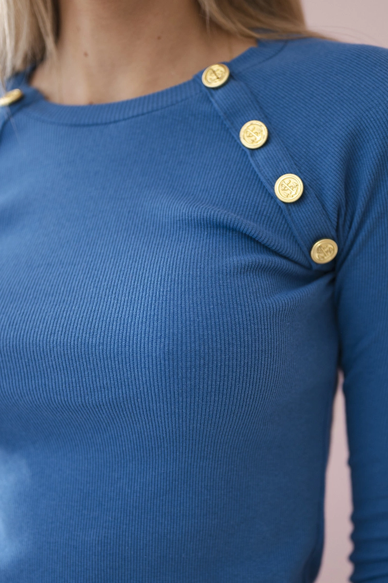 Kesi Denim dress with decorative buttons