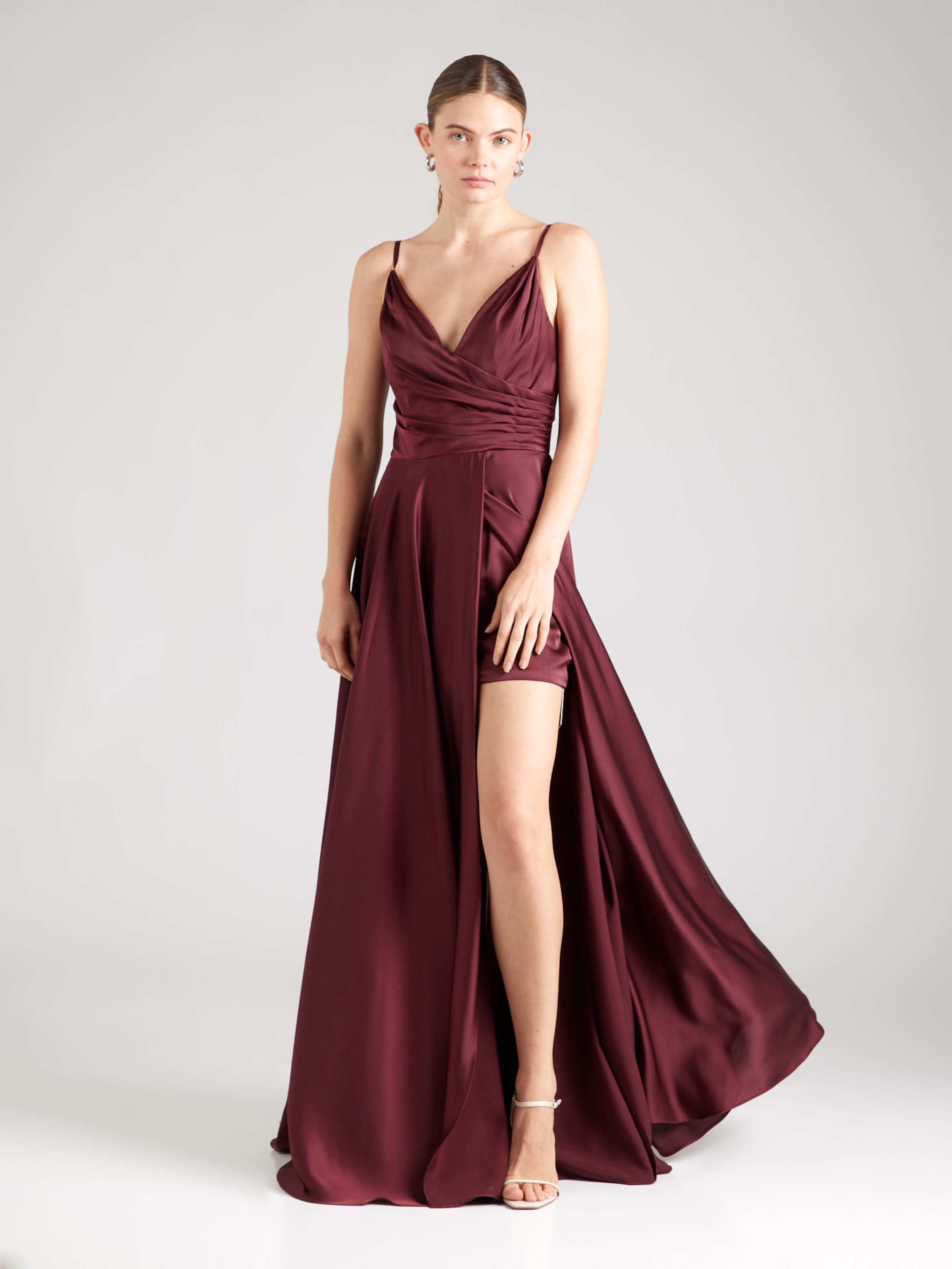 mascara Večerna obleka burgund