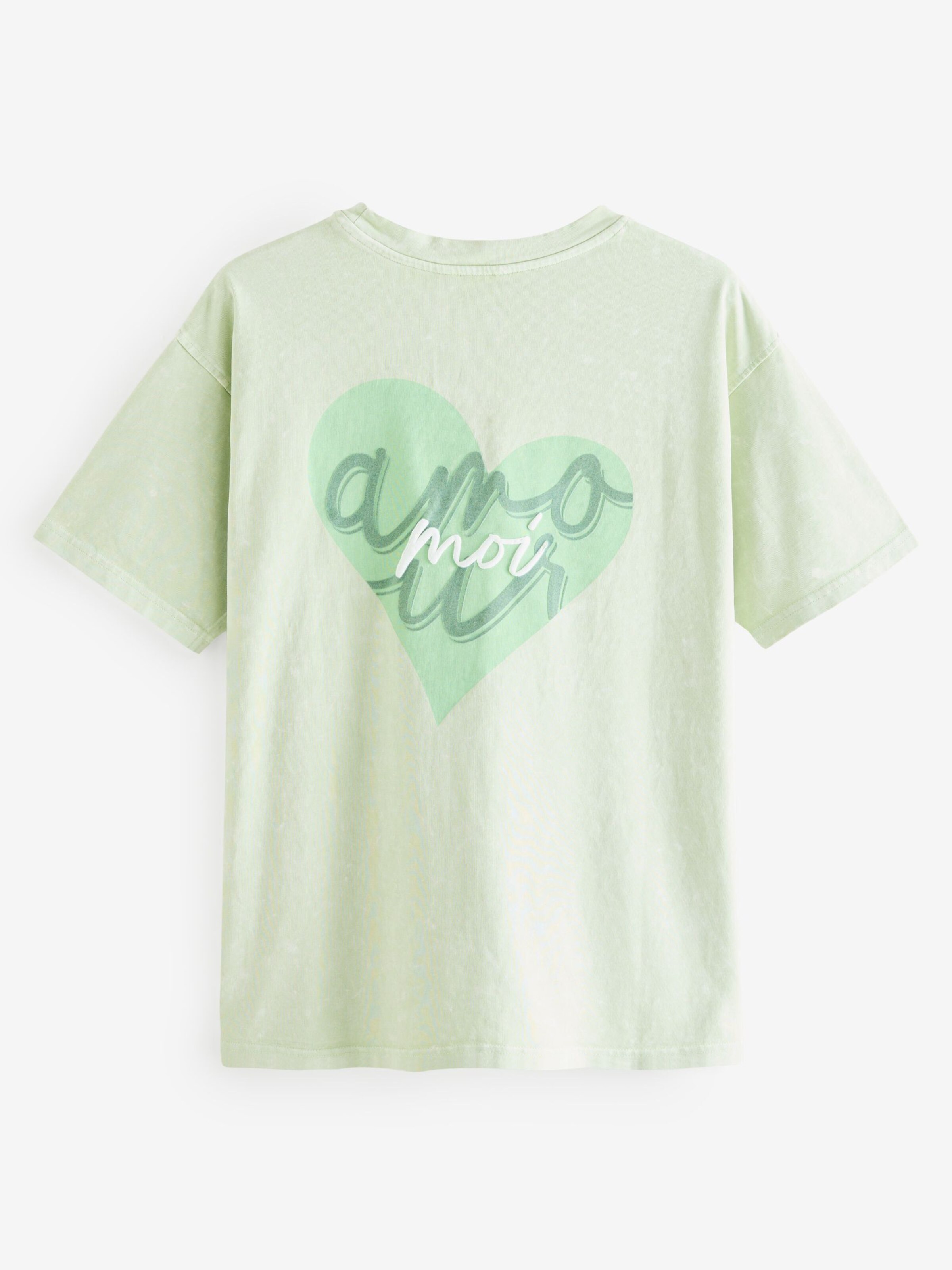 Next Majica pastelno zelena / bela