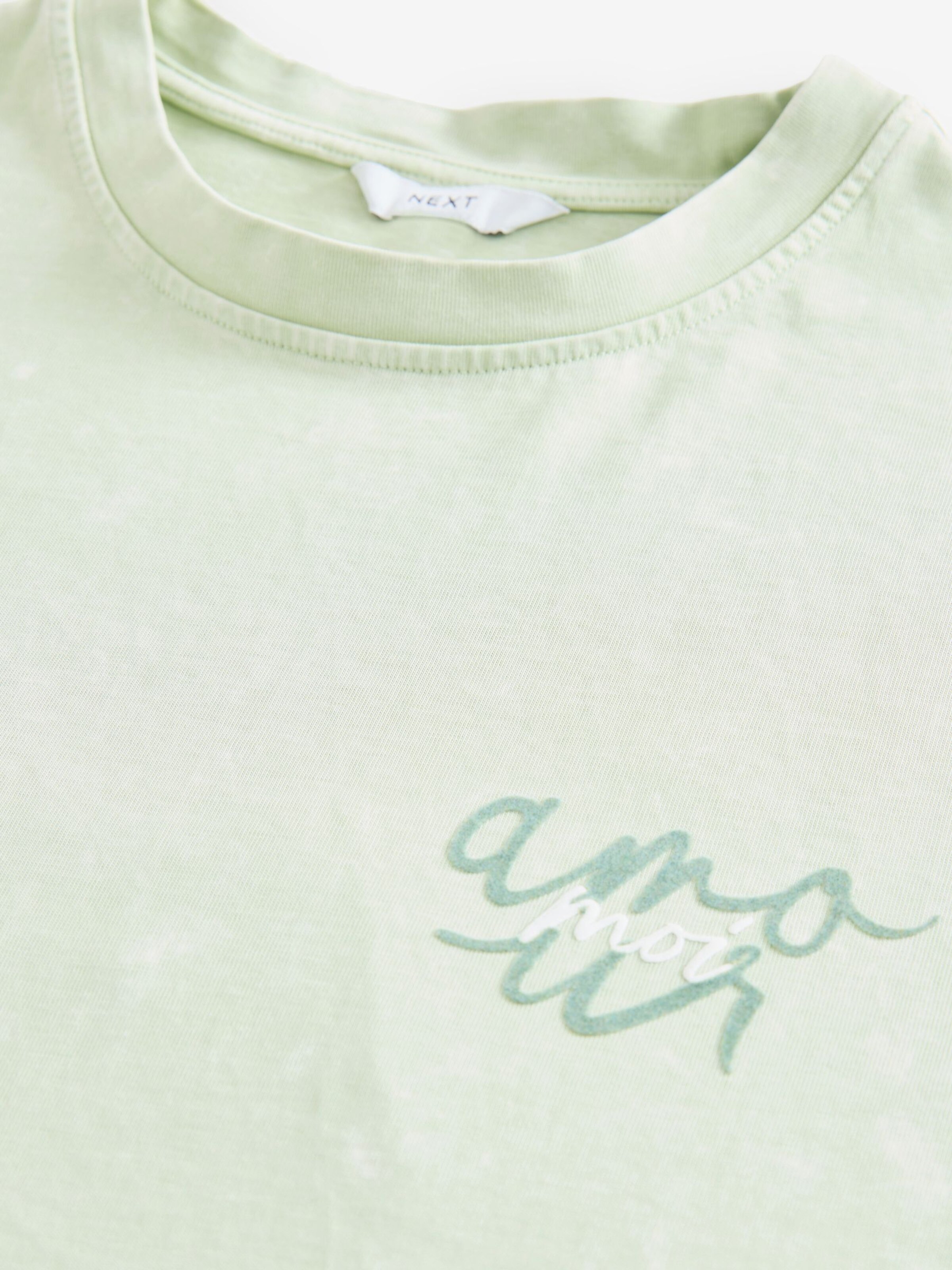 Next Majica pastelno zelena / bela