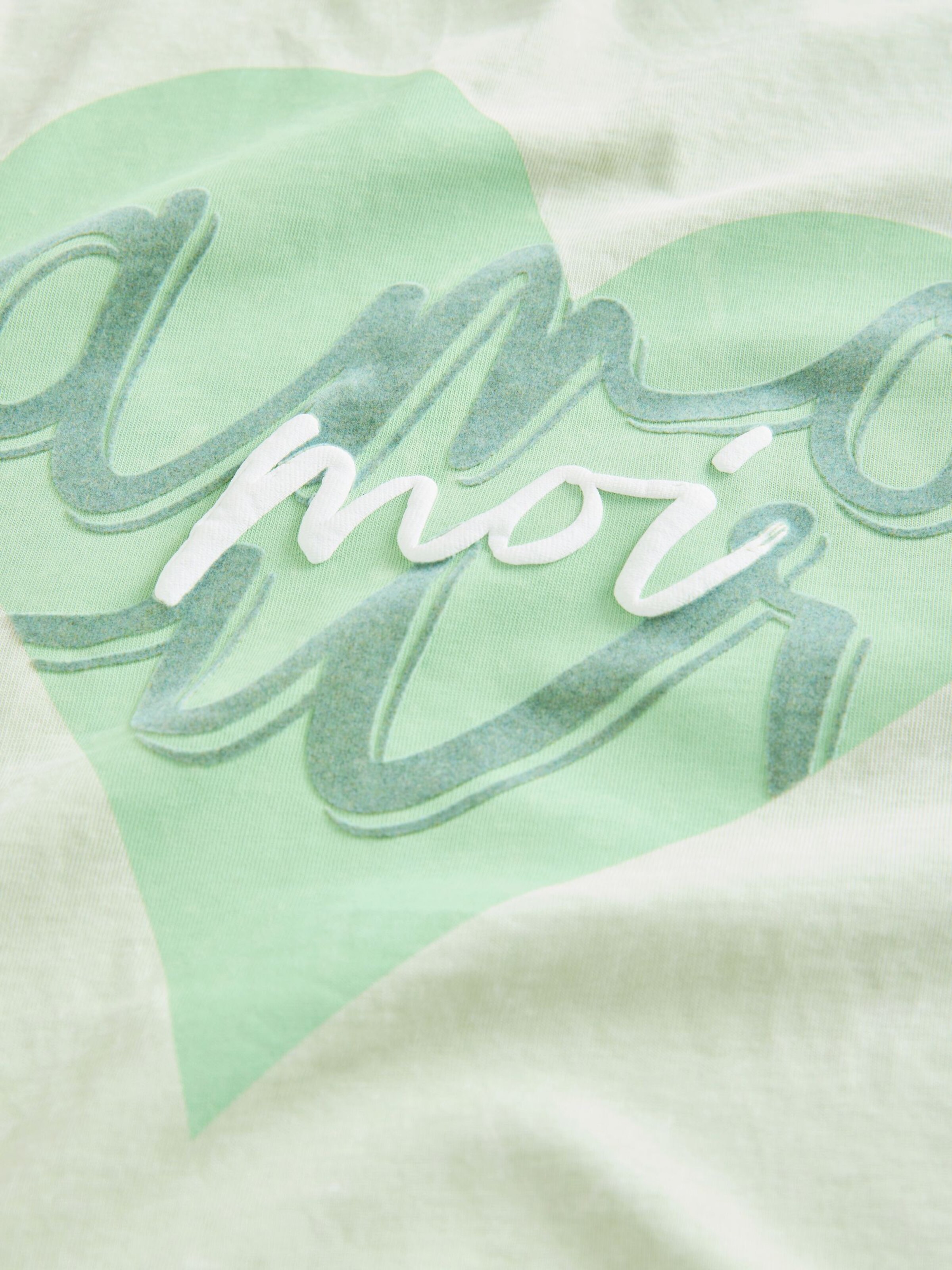 Next Majica pastelno zelena / bela