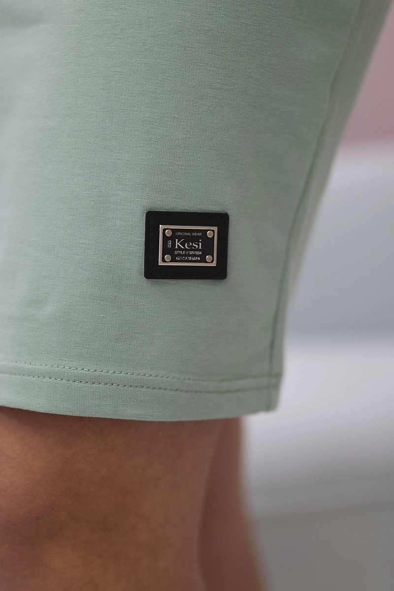 Kesi Dark mint dress with neck tie