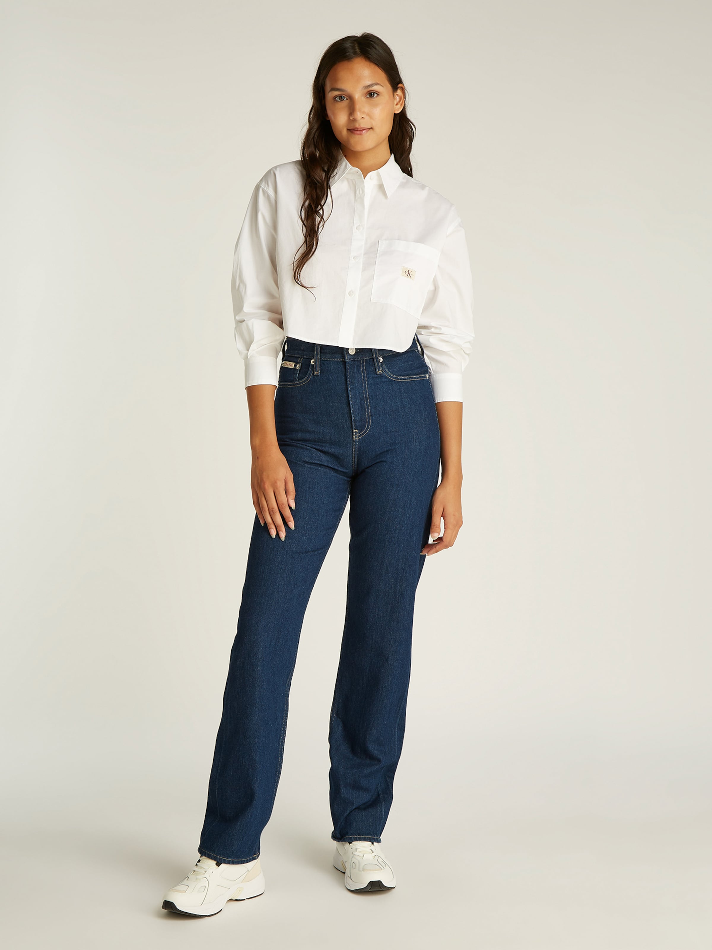 Calvin Klein Jeans Kavbojke temno modra