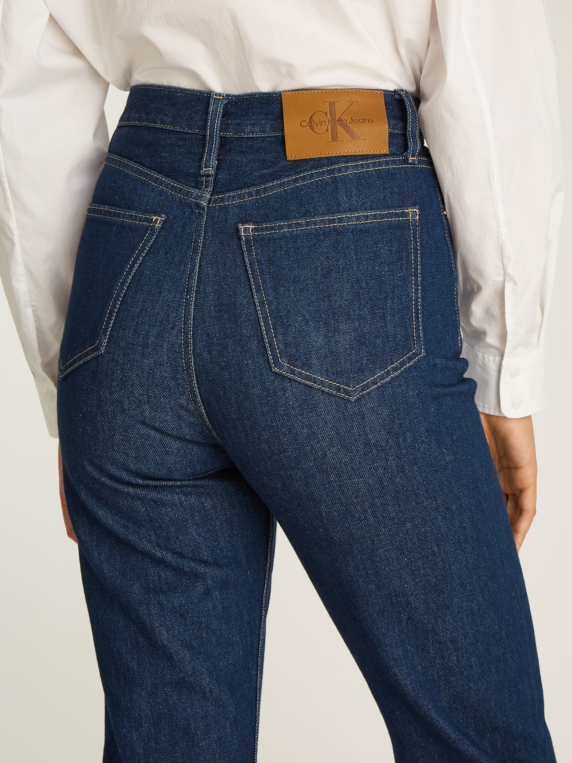 Calvin Klein Jeans Kavbojke temno modra