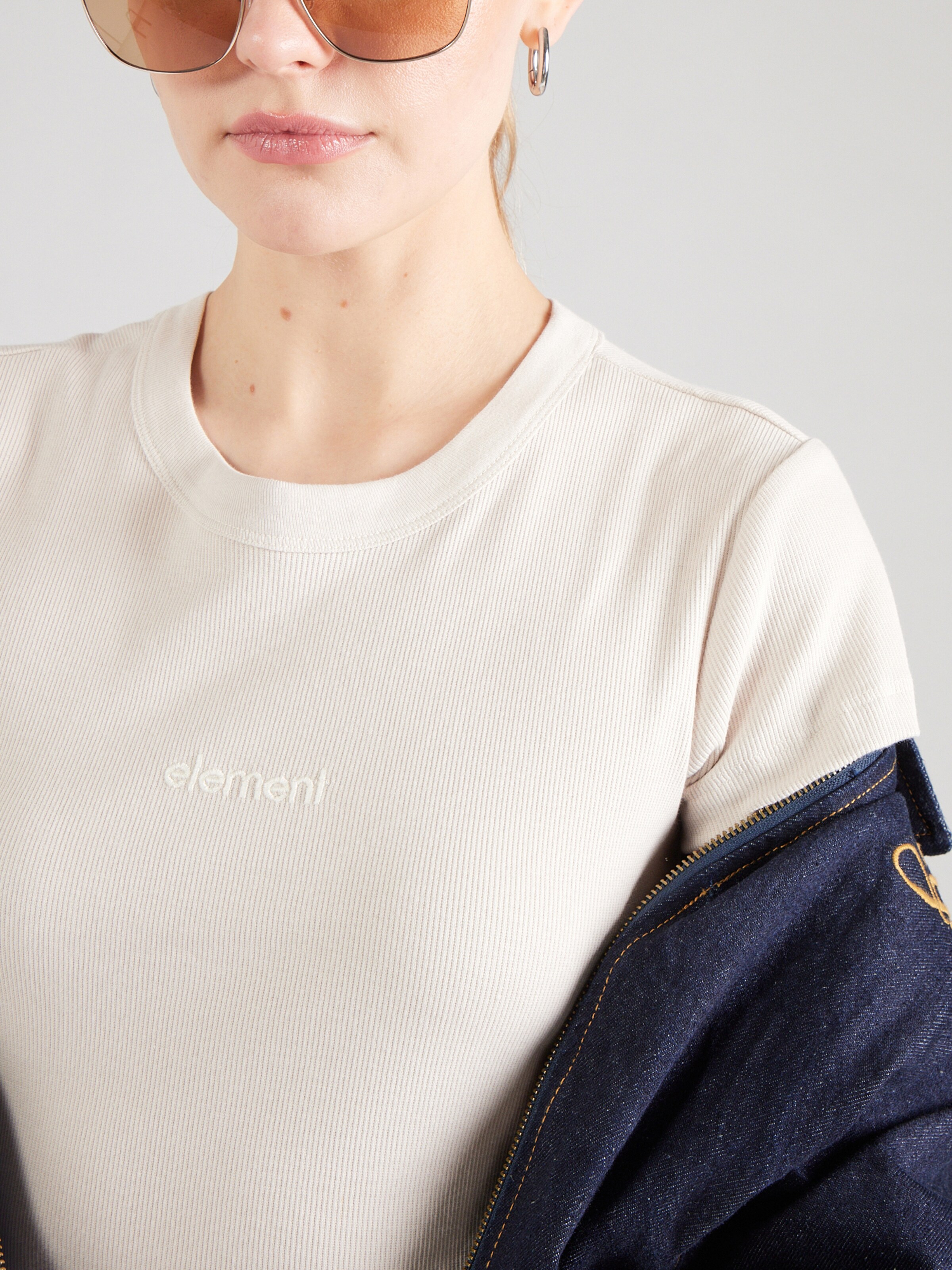 ELEMENT Majica 'YARNHILL' bež / bela