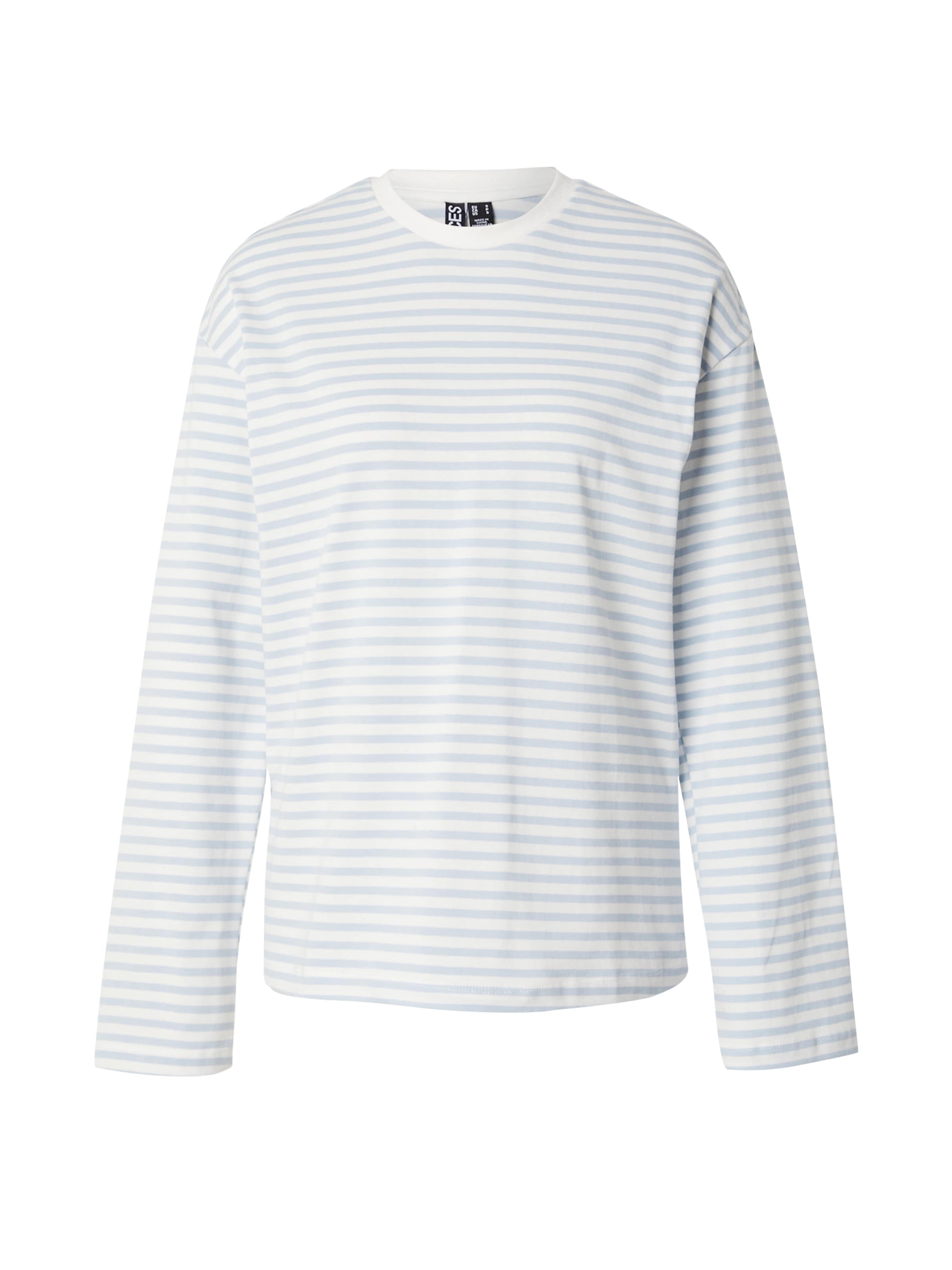 PIECES Majica 'PCSadie' svetlo modra / bela