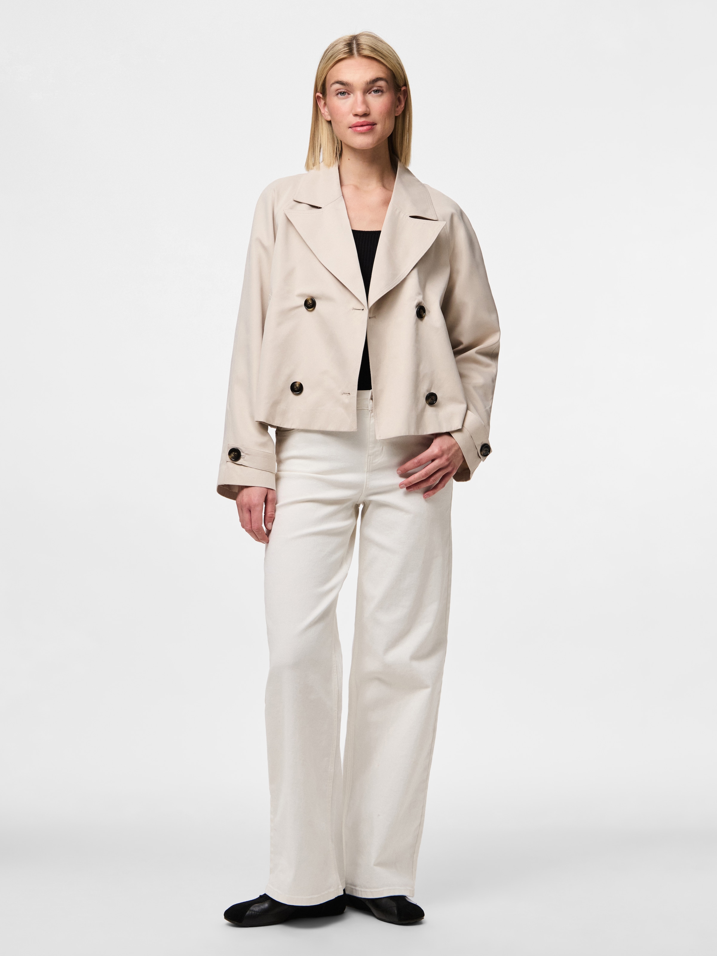 PIECES Prehodna jakna 'PCScarlett' greige