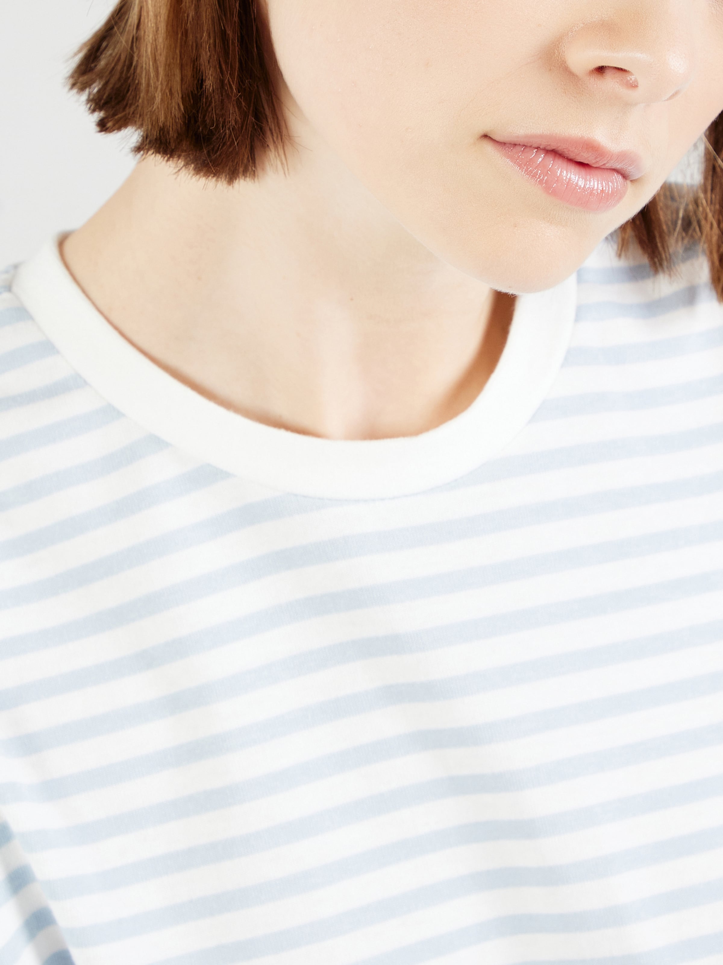 PIECES Majica 'PCSadie' svetlo modra / bela