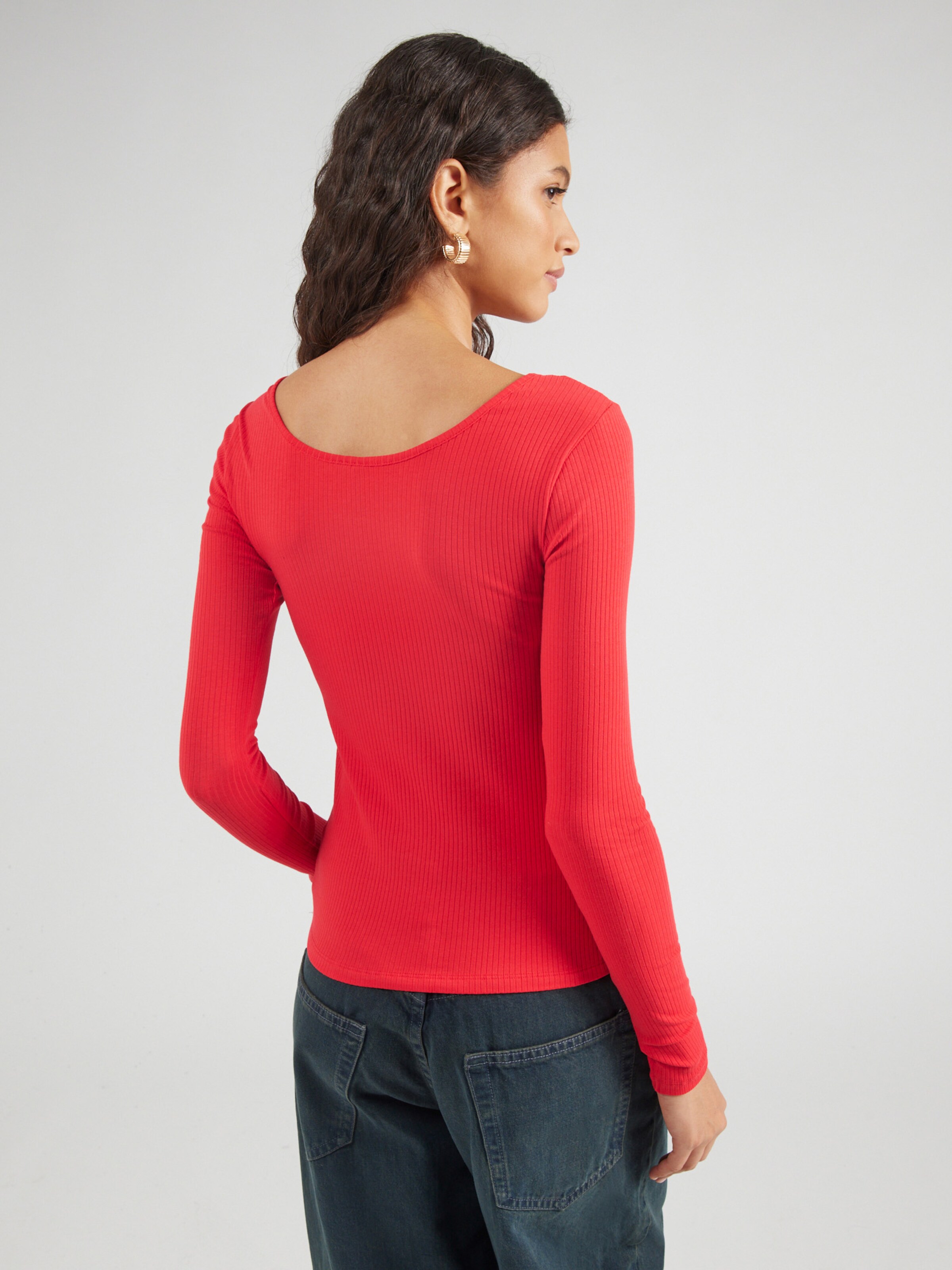 PIECES Majica 'PCKITTE' rdeča