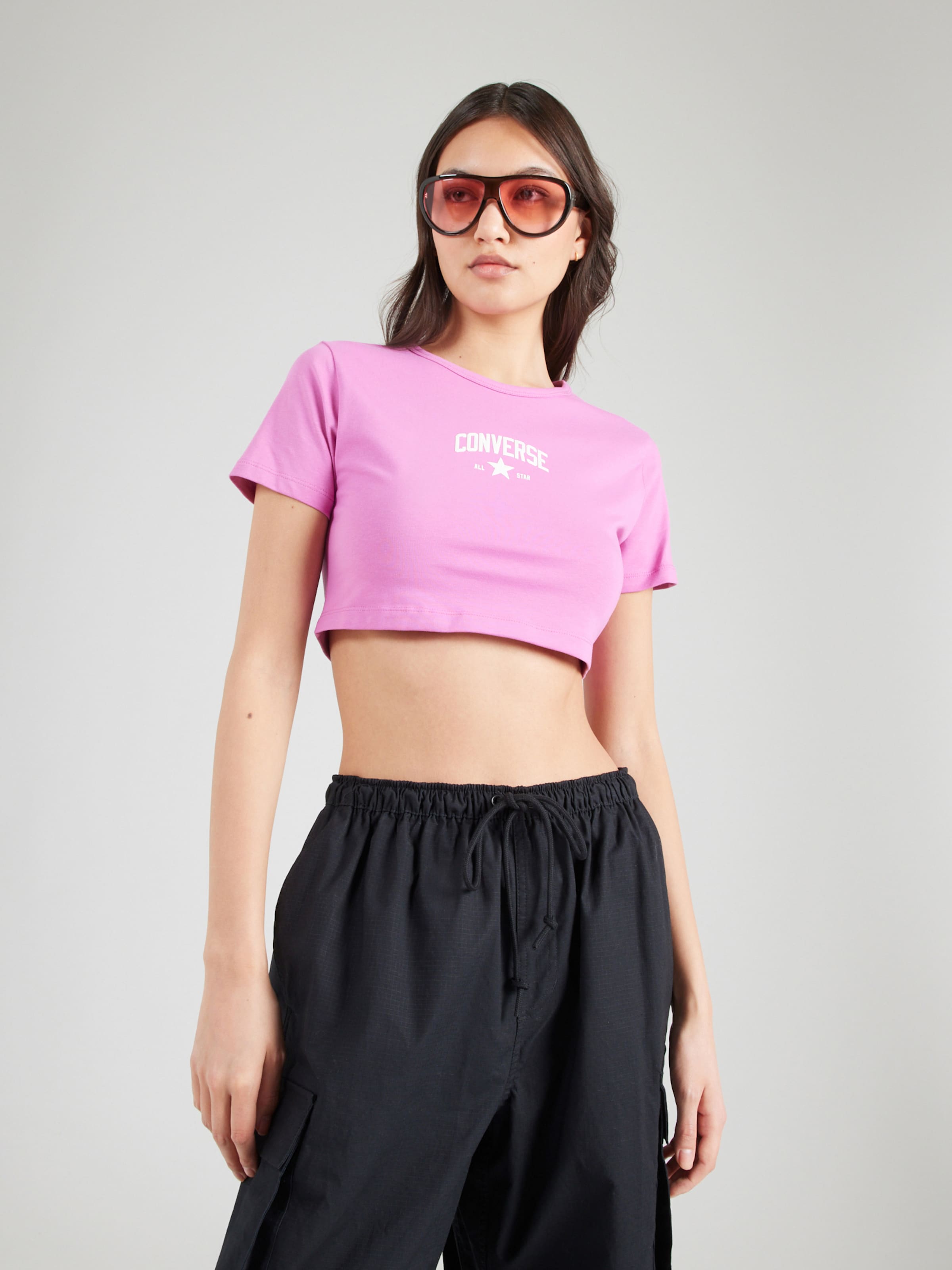 CONVERSE Majica roza / bela