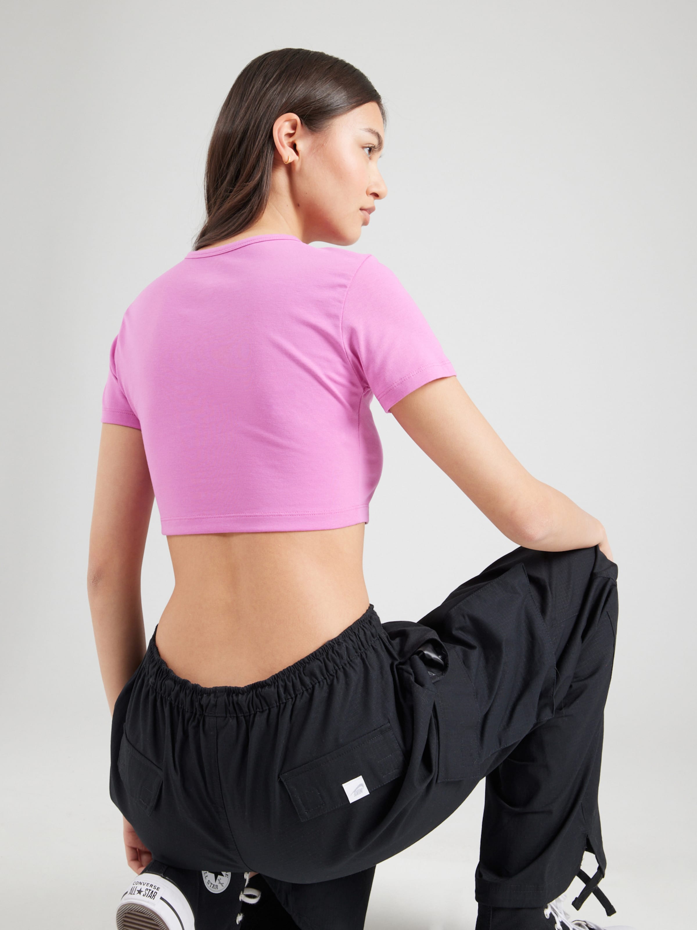 CONVERSE Majica roza / bela