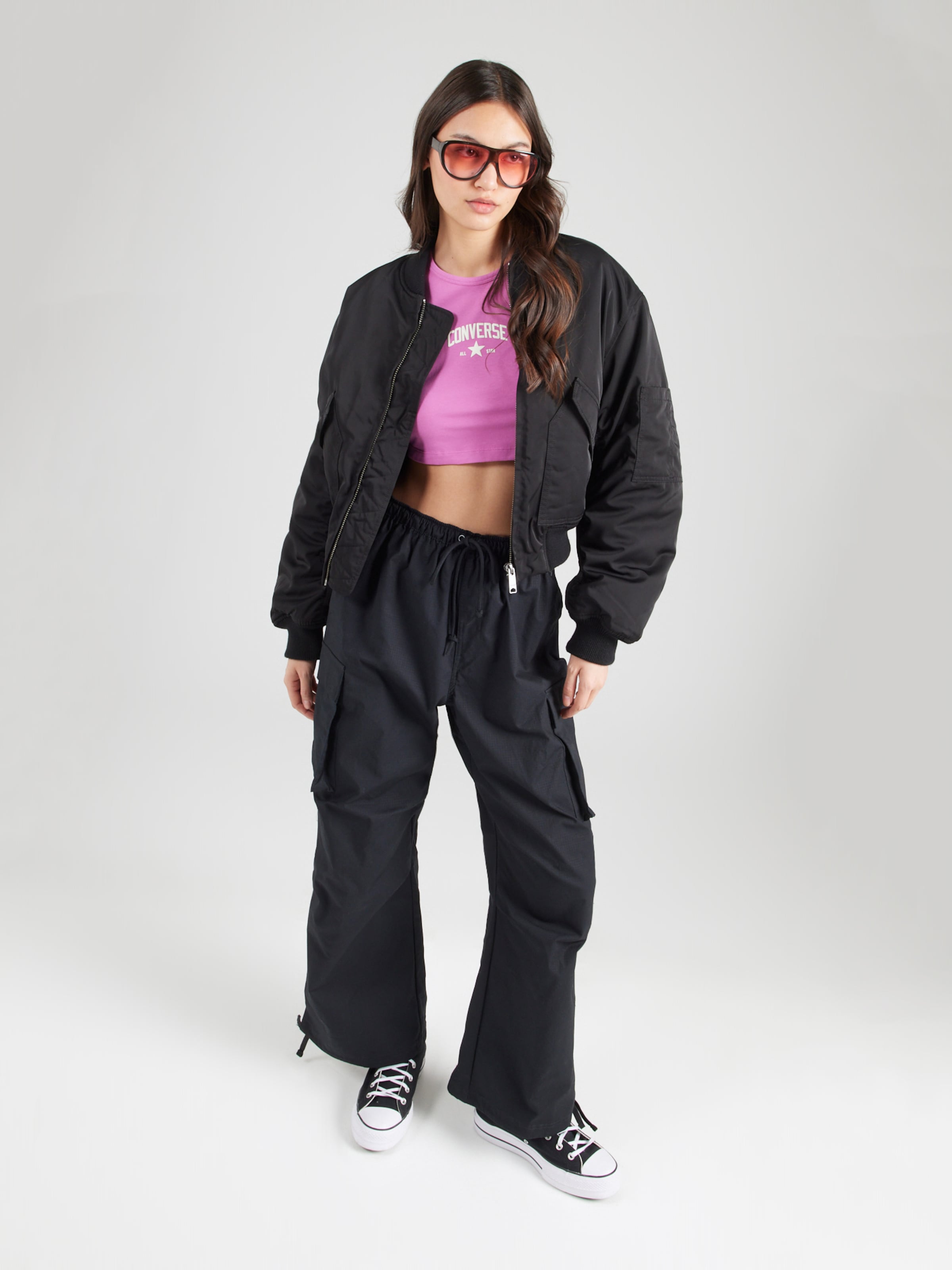 CONVERSE Majica roza / bela