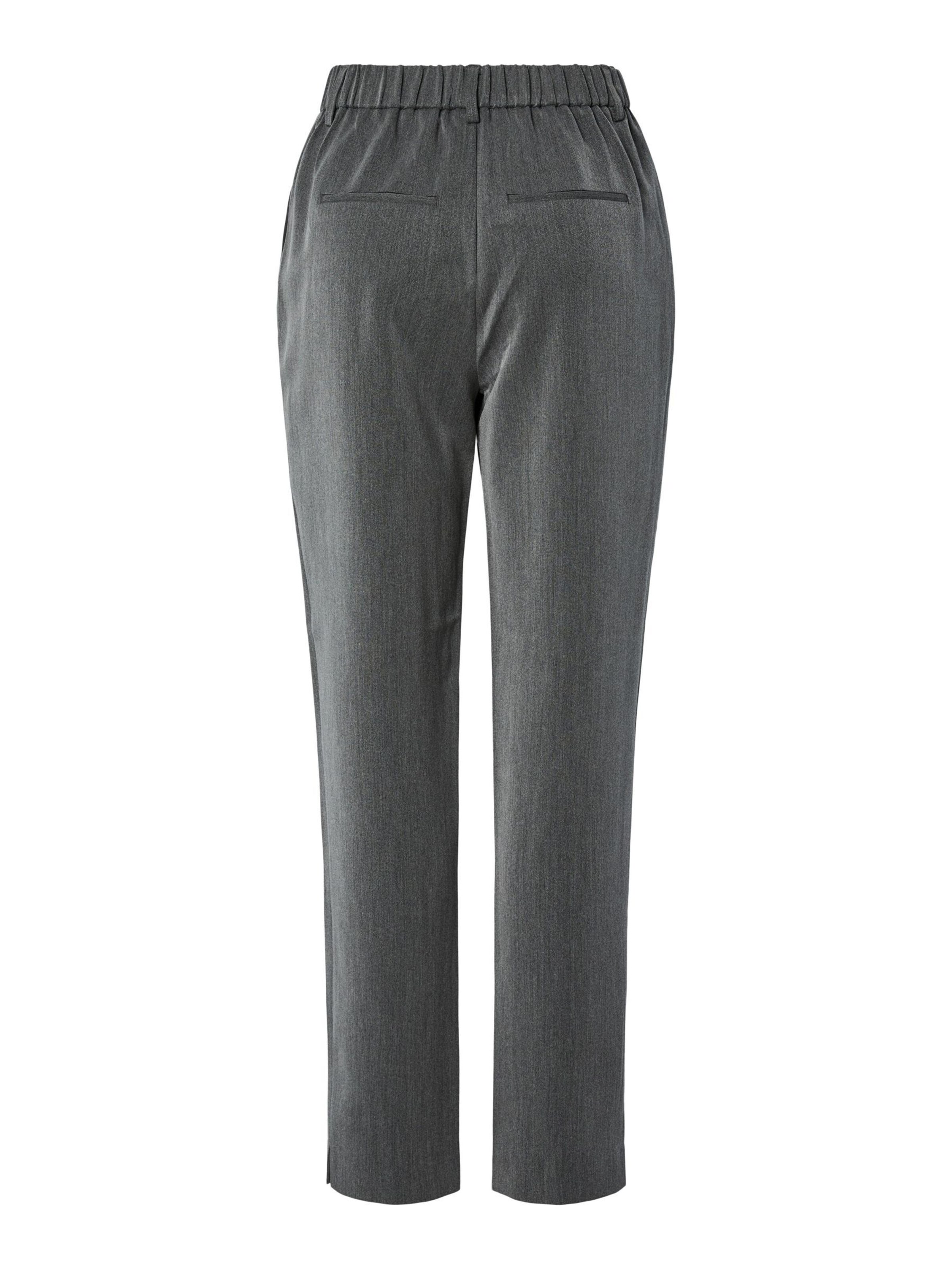 PIECES Hlače z naborki 'PCKamil' grafit