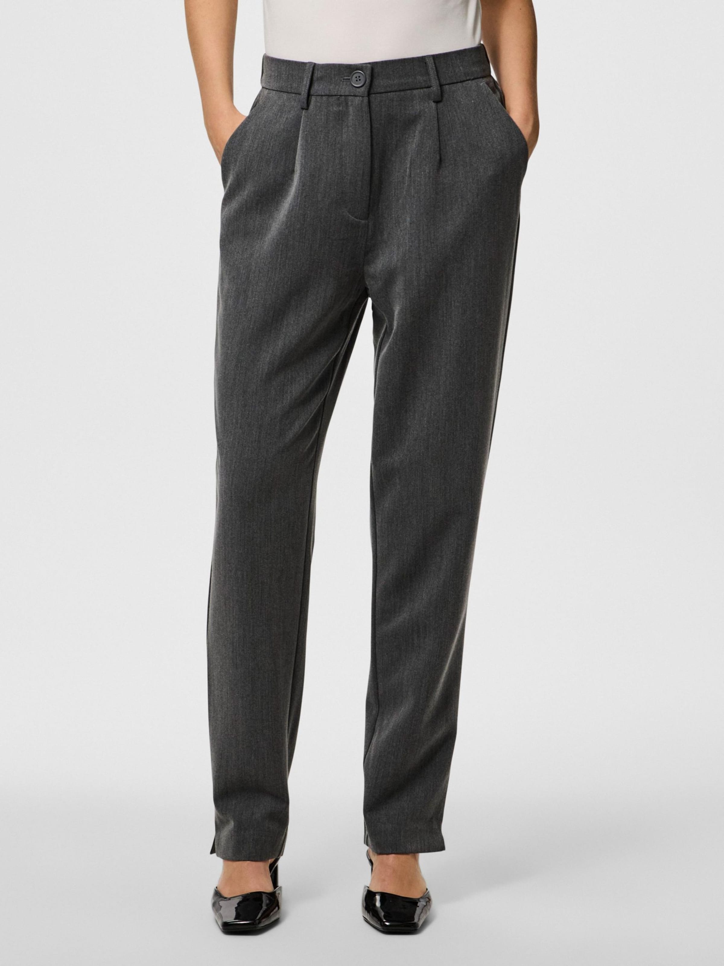 PIECES Hlače z naborki 'PCKamil' grafit