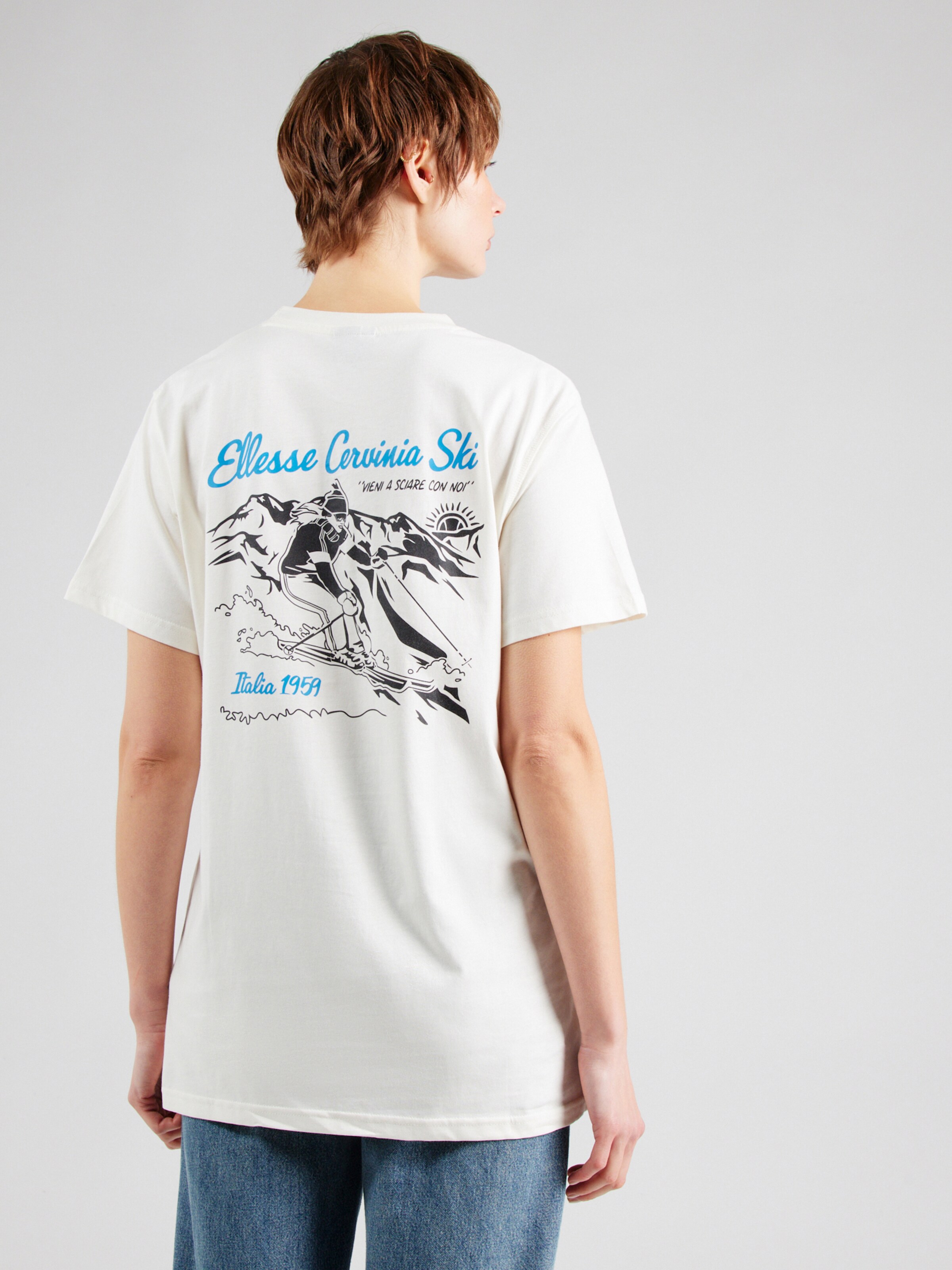 ELLESSE Majica 'Grubhof' svetlo modra / rdeča / črna / off-bela