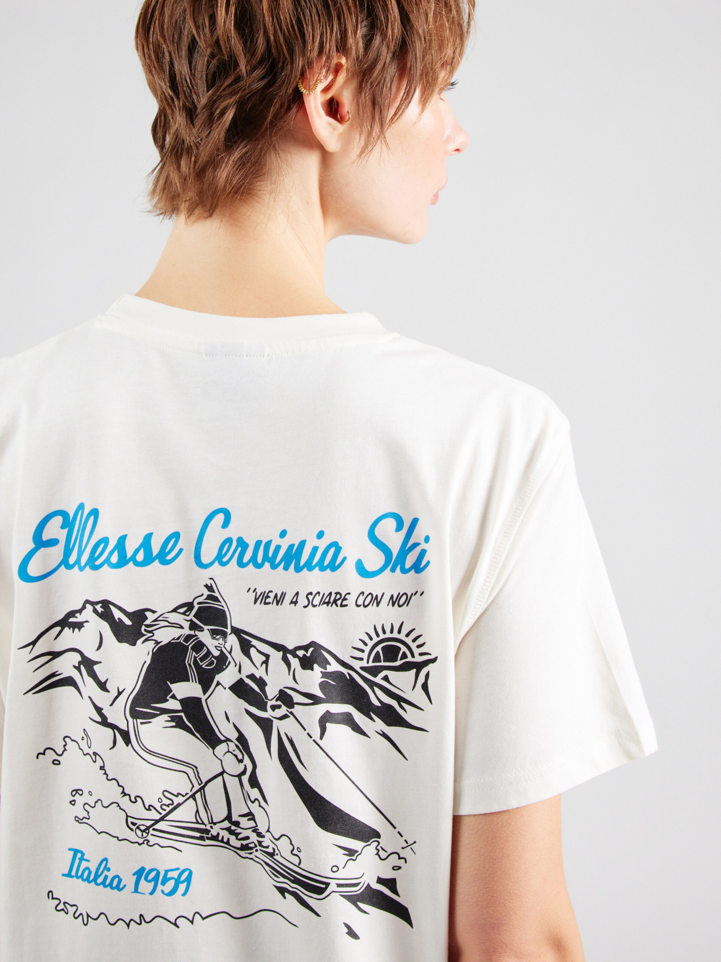 ELLESSE Majica 'Grubhof' svetlo modra / rdeča / črna / off-bela