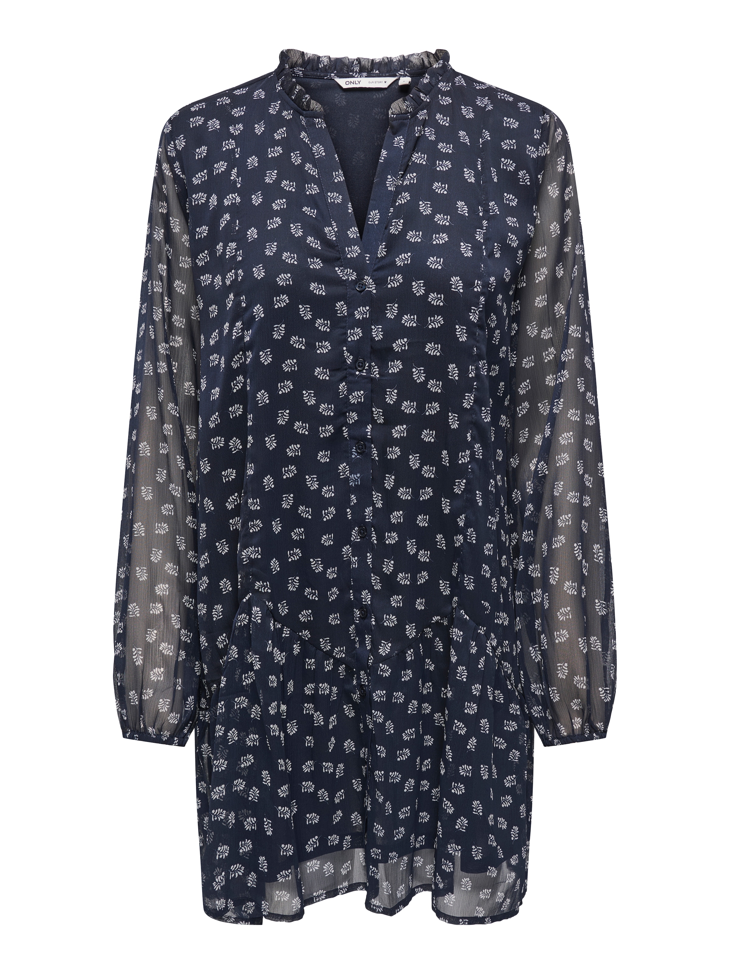 ONLY Dolga srajca 'ONLEMILIE' nočno modra / bela