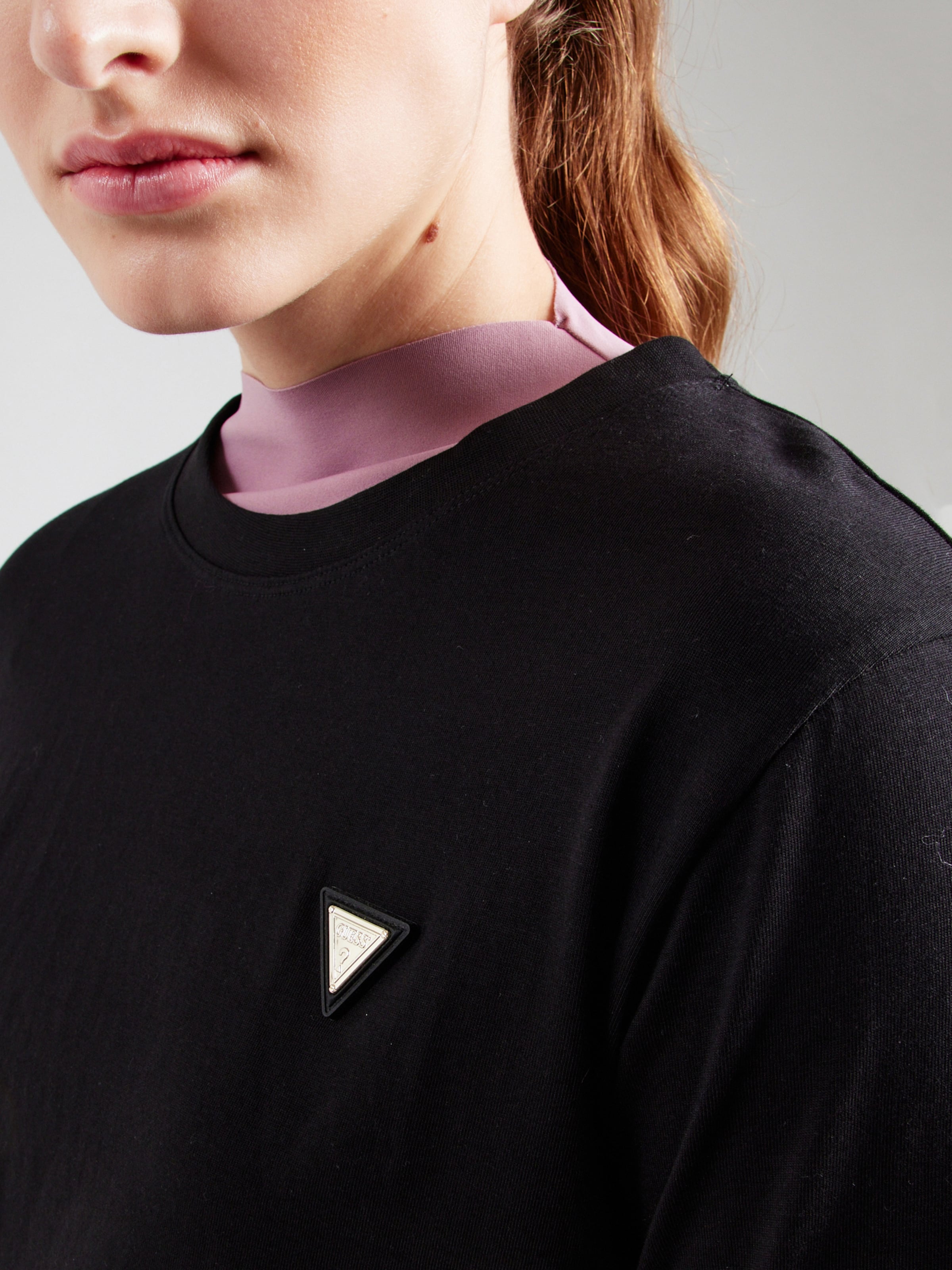 GUESS Funkcionalna majica 'COLETTE' črna / bela