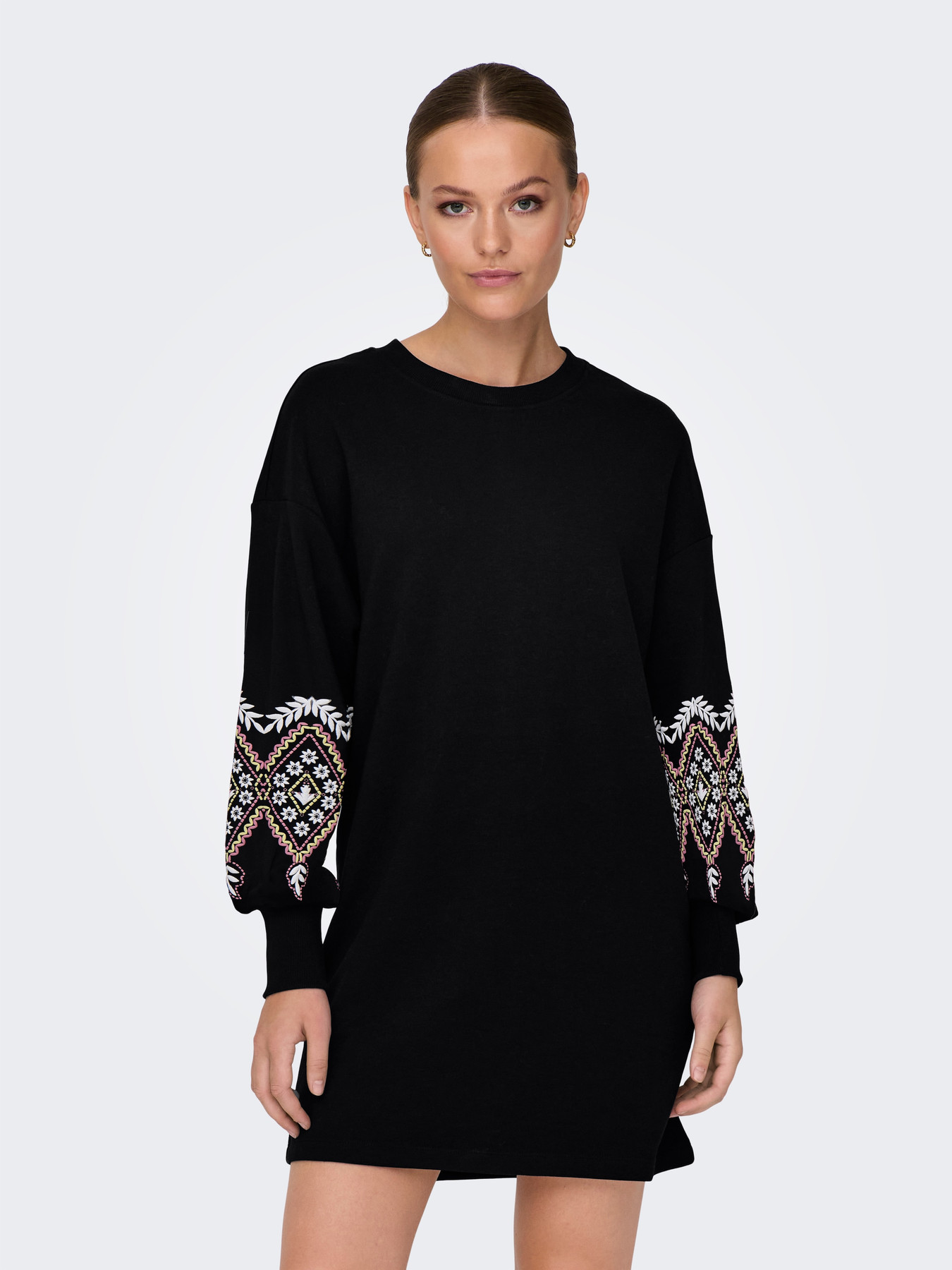 ONLY Obleka 'ONLBrooke' oranžna / črna / bela